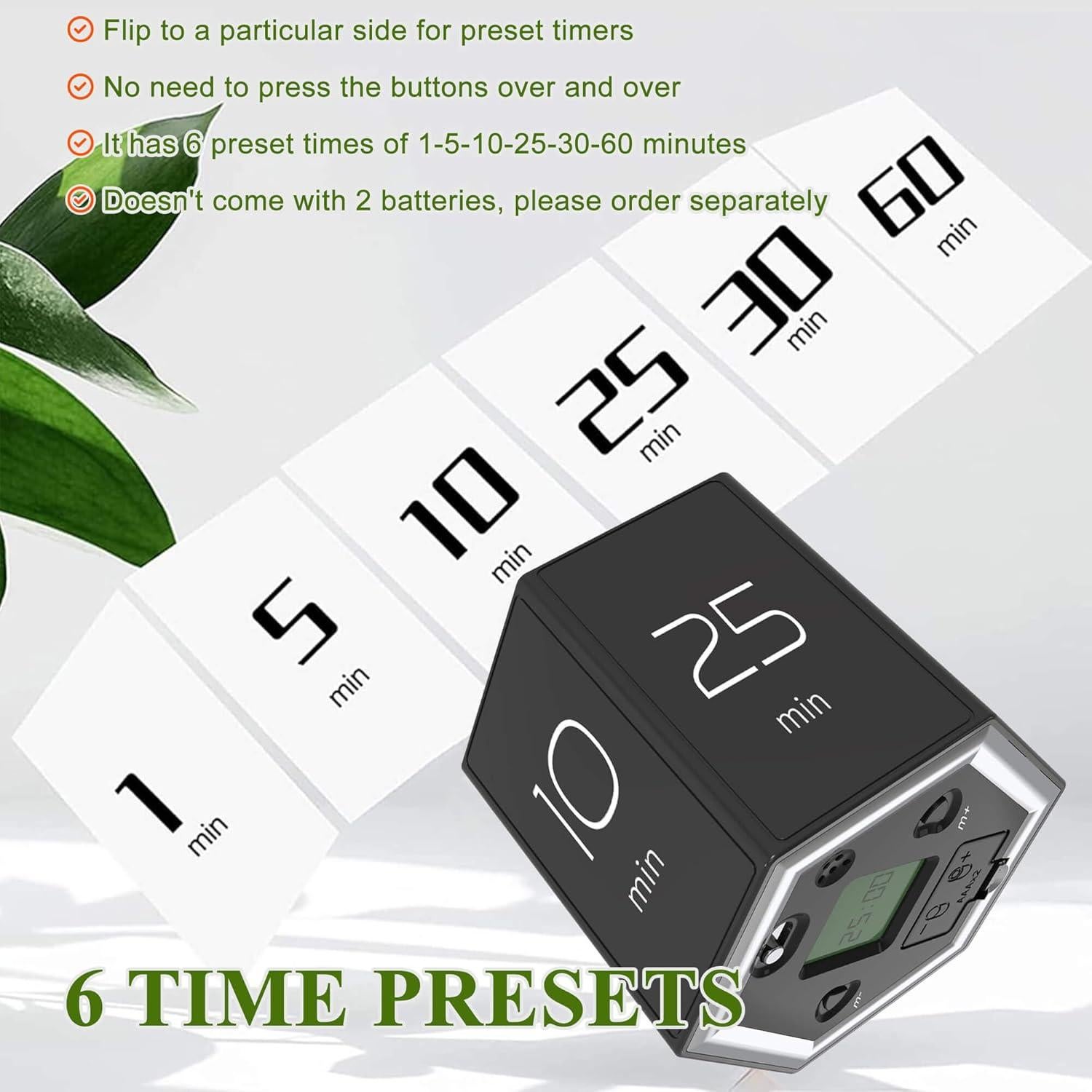 Temporizador Digital Hexagonal Hanlverk con Alarma Silenciosa