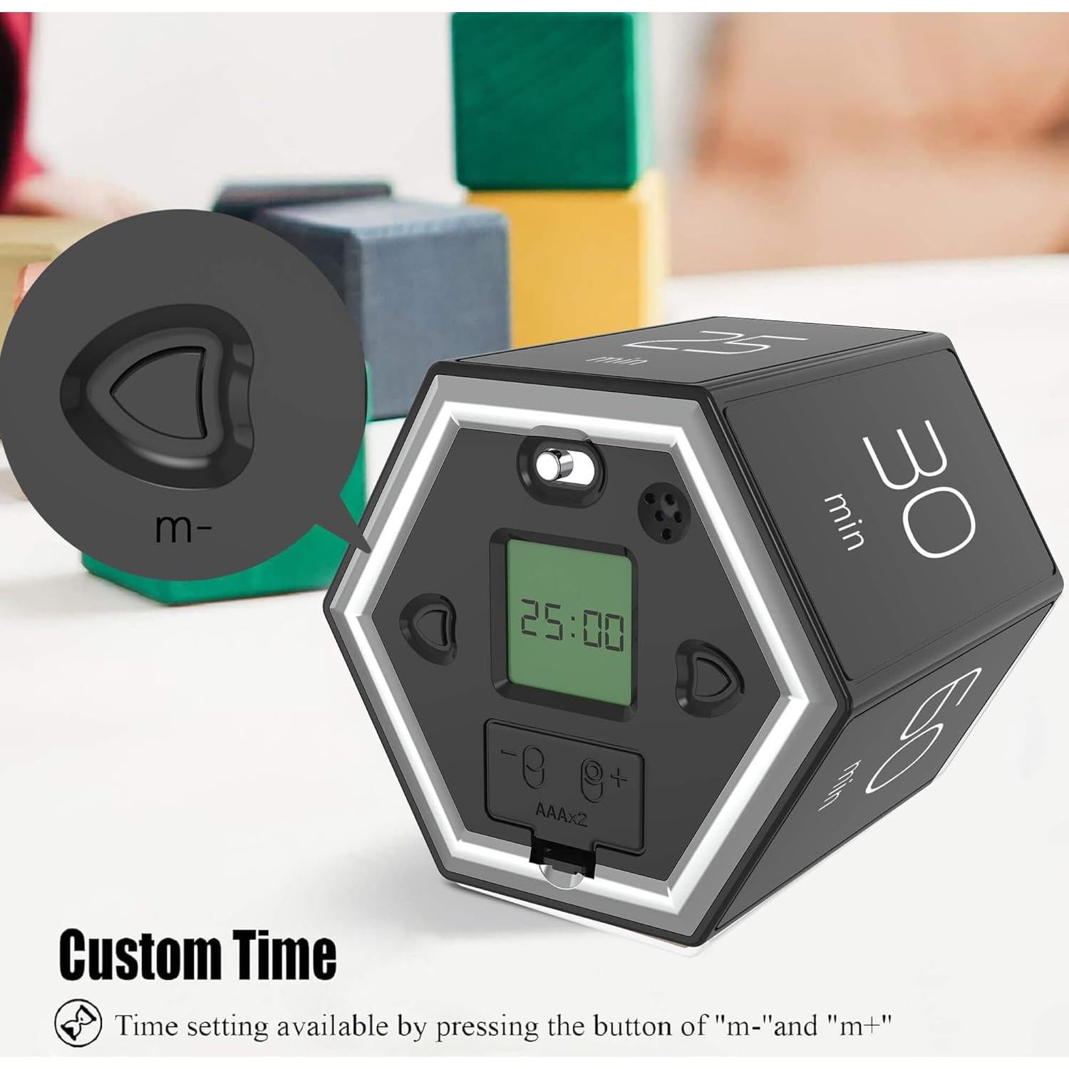 Temporizador Digital Hexagonal Hanlverk con Alarma Silenciosa