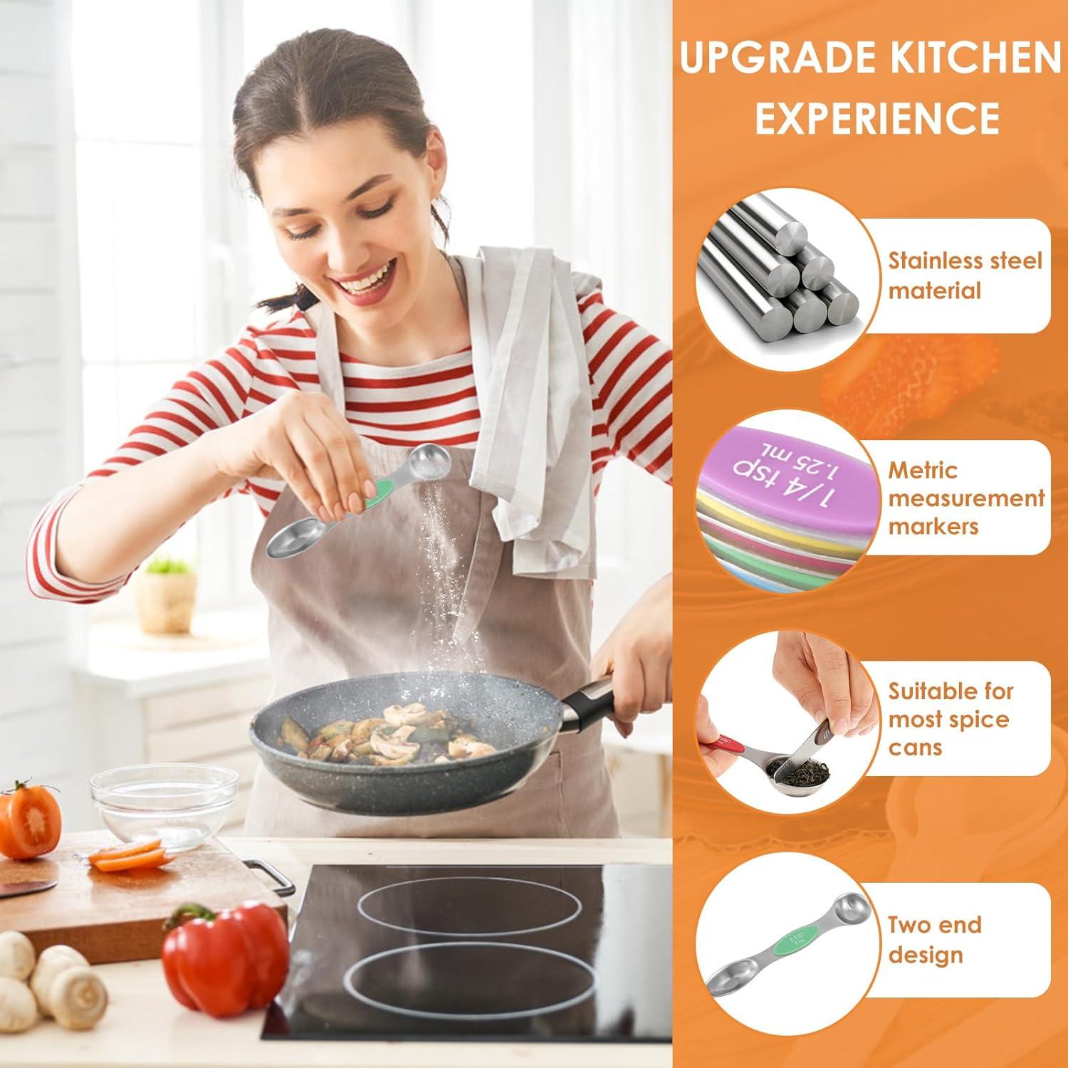 Cucharas Medidoras Magnéticas Acero Inoxidable YMKWZ 15ml