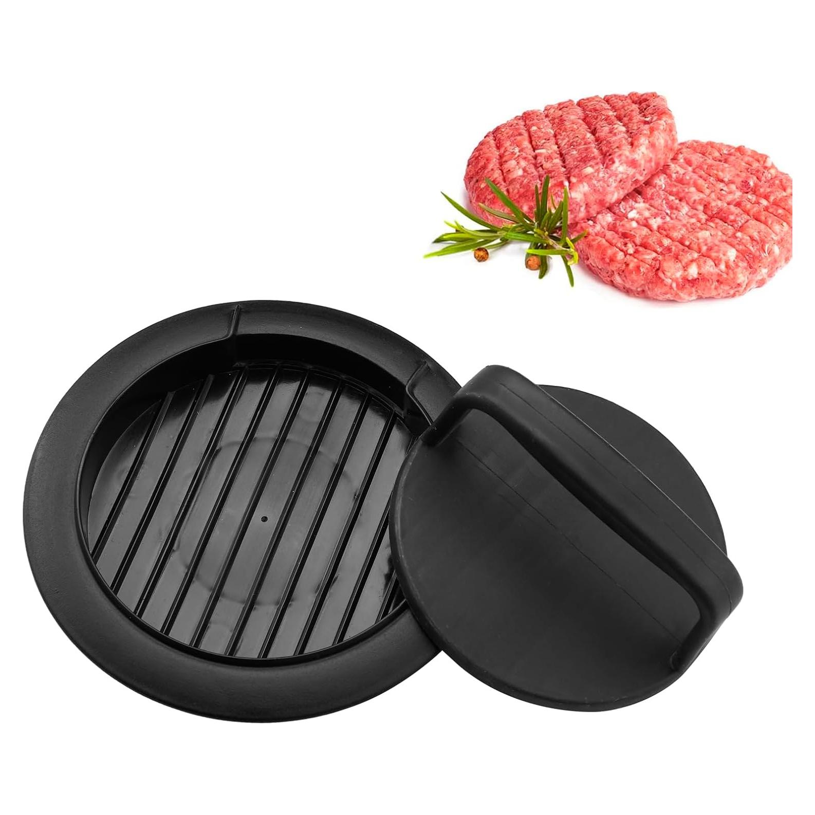 Prensa de Hamburguesas HiempTru Antiadherente 13.3 cm Negra