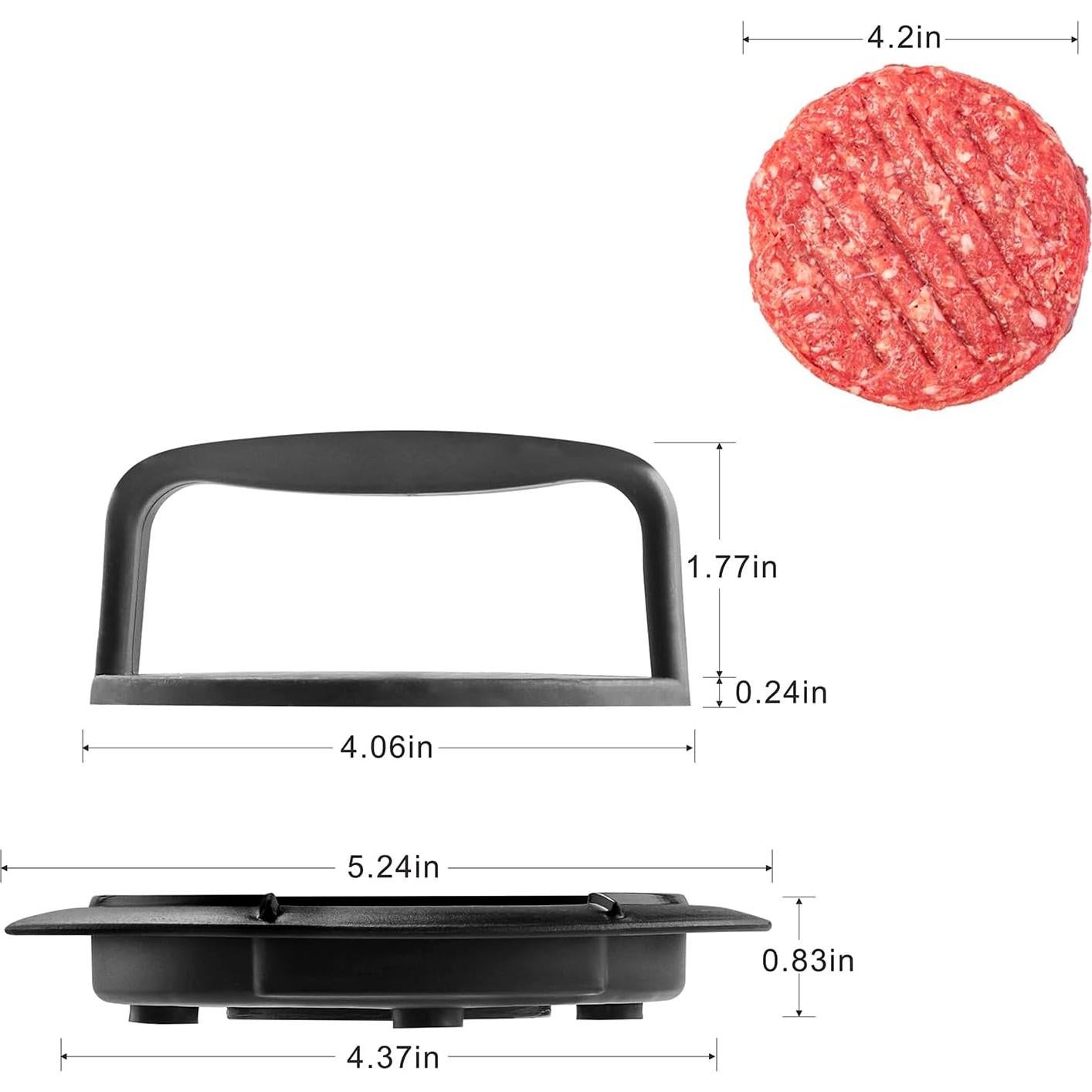 Prensa de Hamburguesas HiempTru Antiadherente 13.3 cm Negra