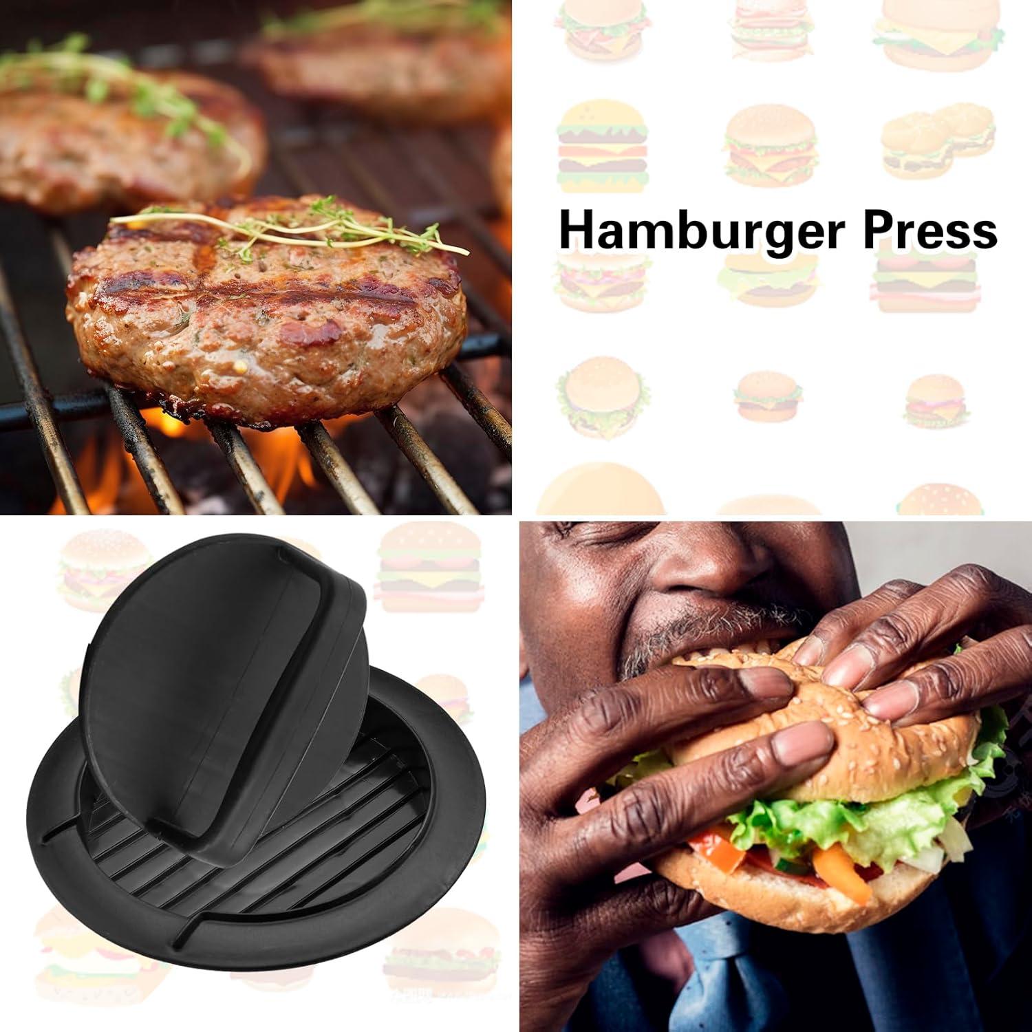 Prensa de Hamburguesas HiempTru Antiadherente 13.3 cm Negra