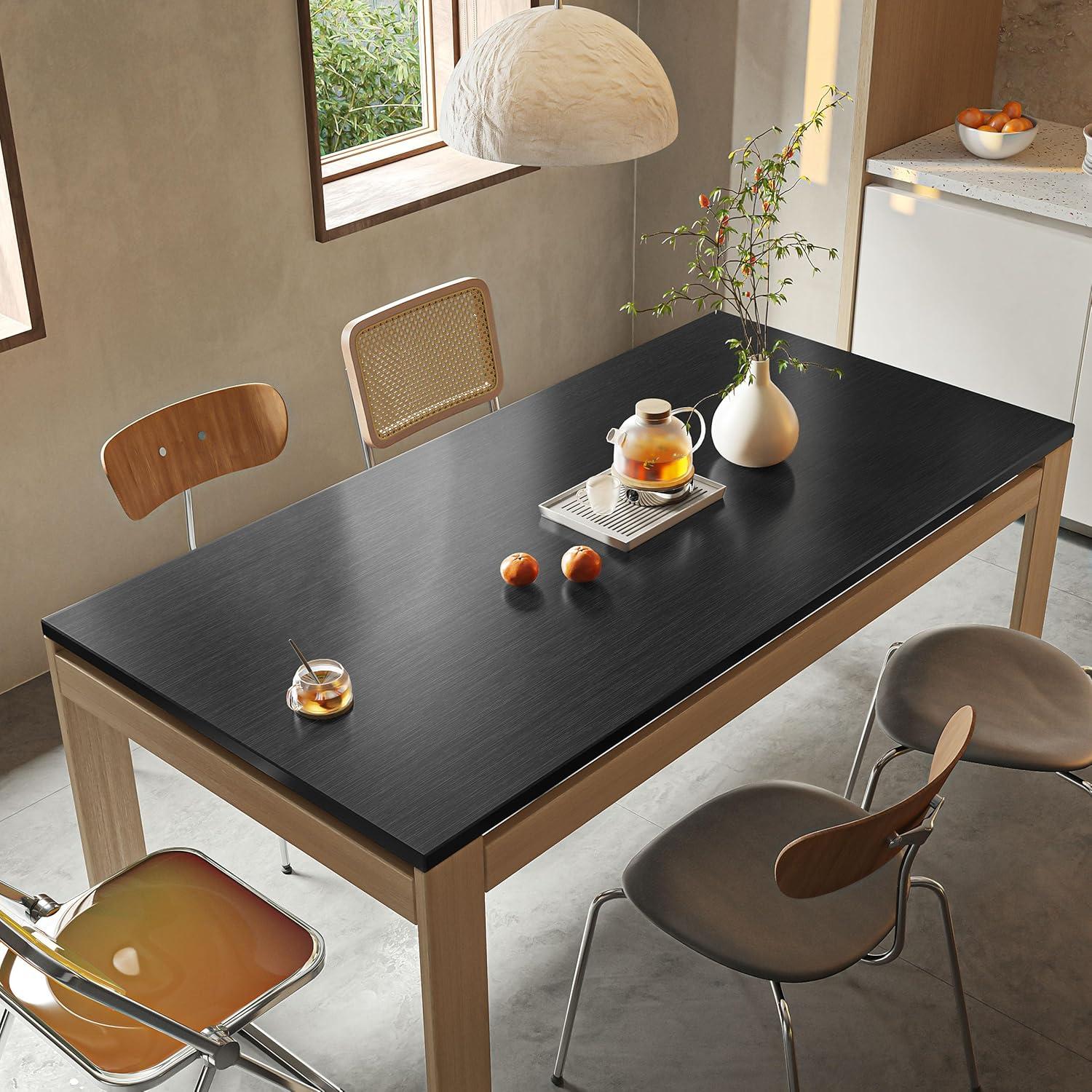 Papel Tapiz Autoadhesivo Negro LXCREAT 40cm x 10m Impermeable