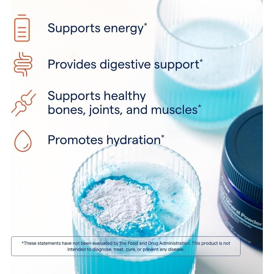 Trace Minerals ConcenTrace Polvo Mineral Diario 60 Porciones 700mg Acai Azul