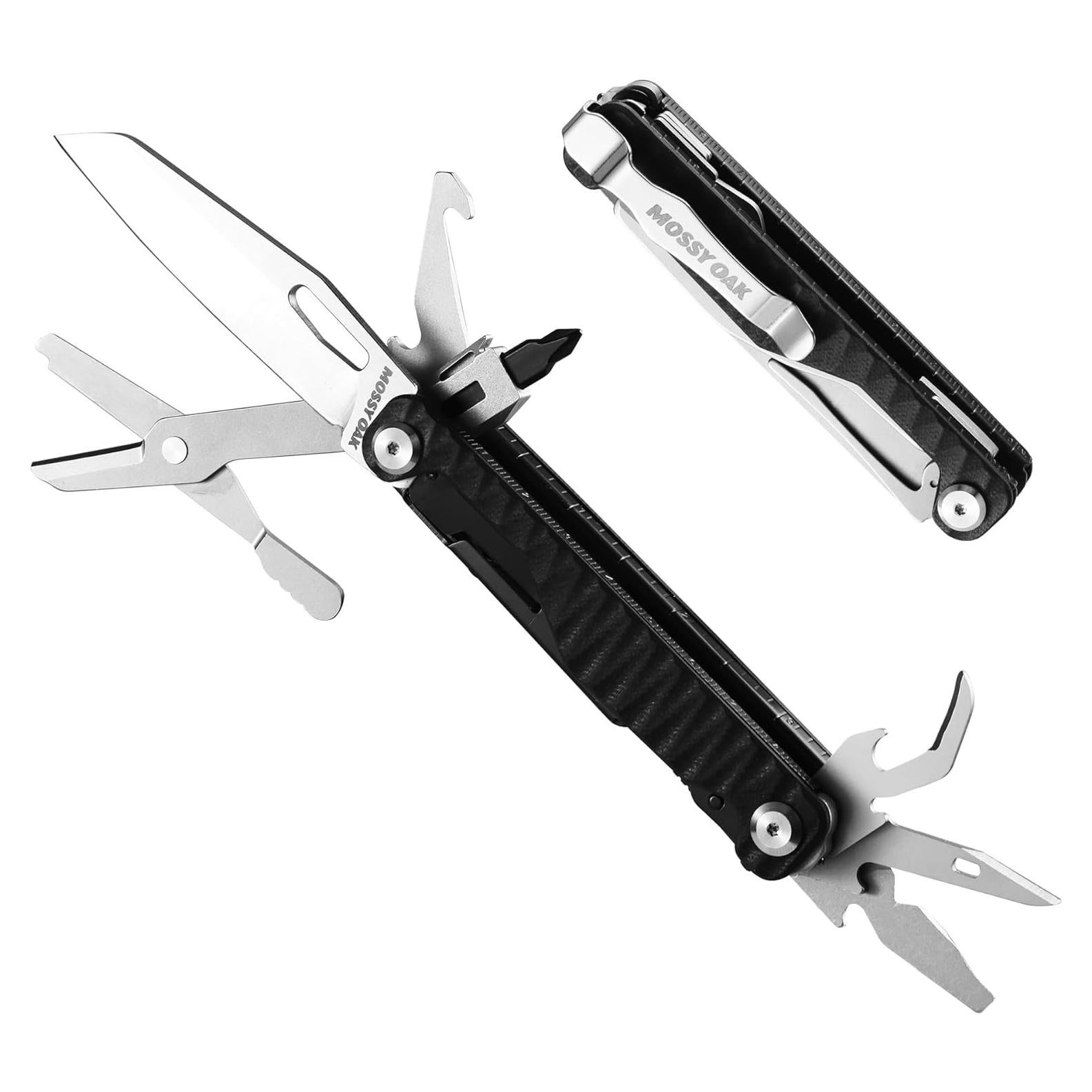 Cuchillo Multiherramienta Mossy Oak 12 en 1 con Mango G10