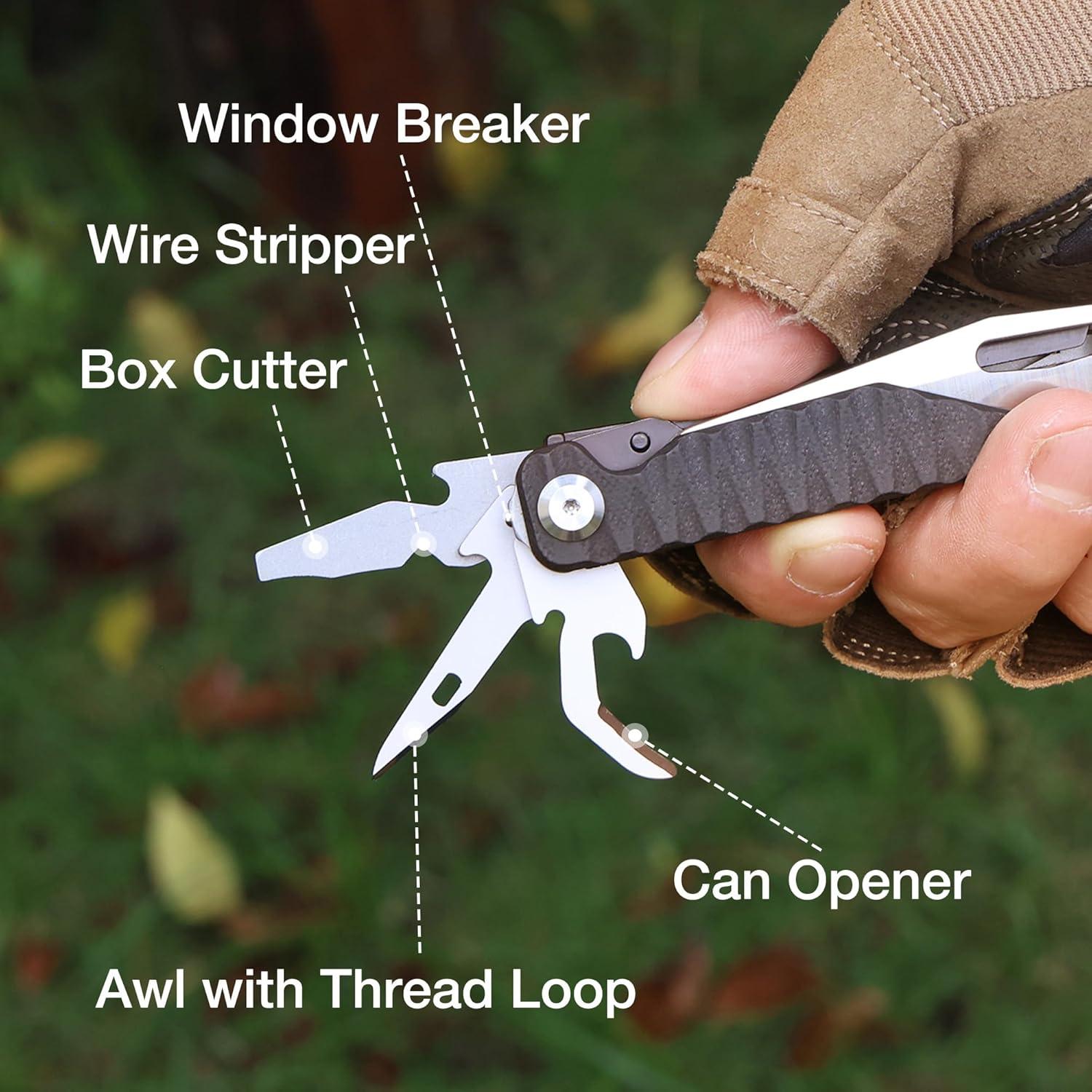 Cuchillo Multiherramienta Mossy Oak 12 en 1 con Mango G10