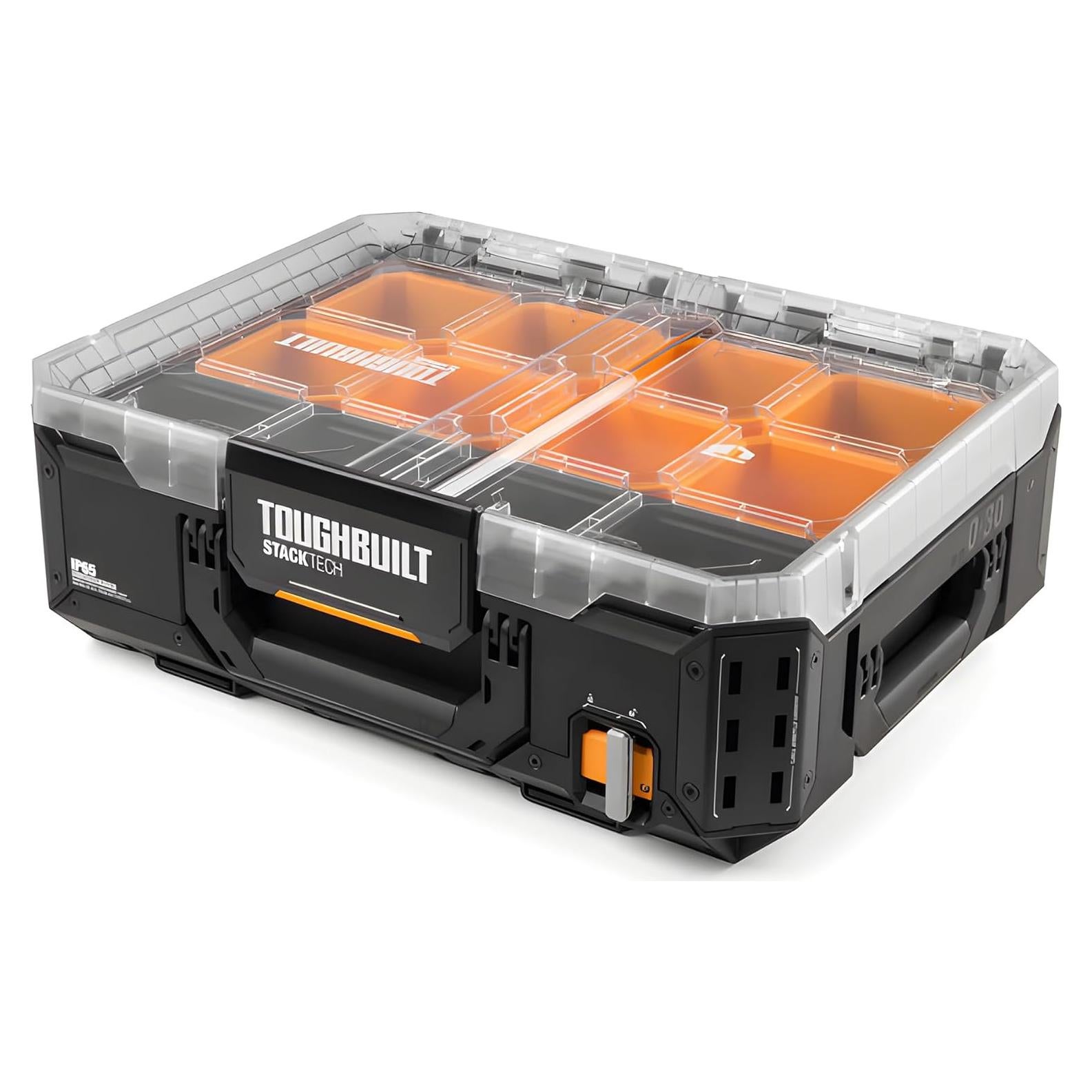 Organizador de Herramientas ToughBuilt TB-B1-O-30, Caja Apilable Negra