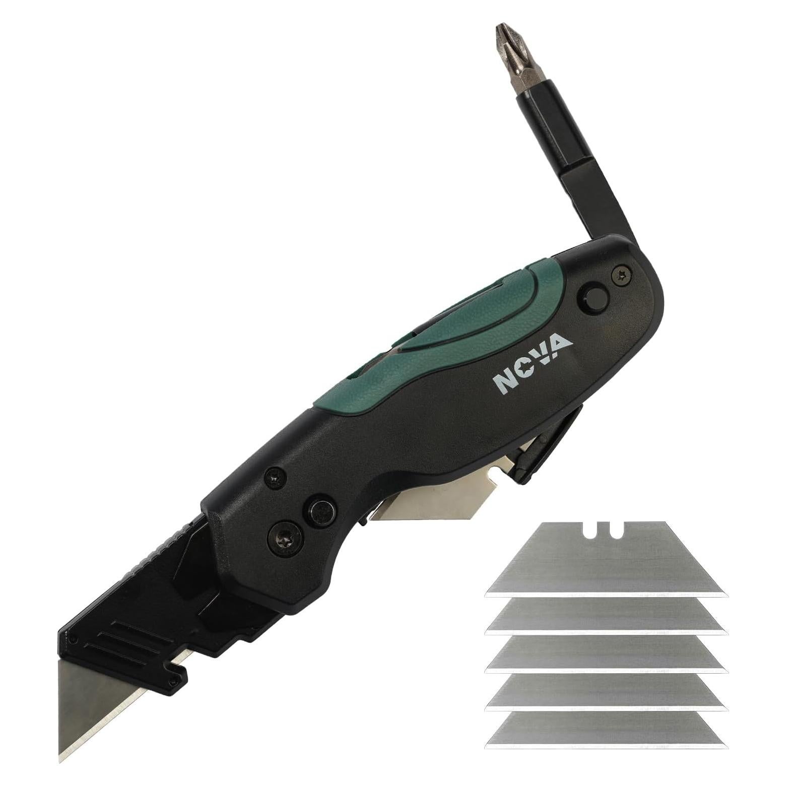 Cuchillo Utility Plegable Nova FK002-B05 con 5 Cuchillas Reemplazables