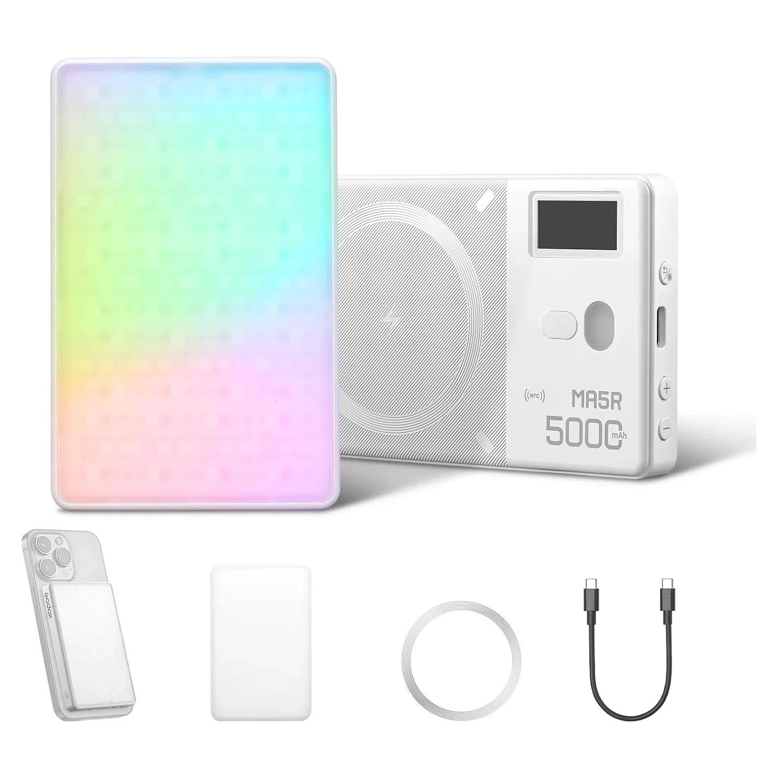 Godox MA5R Luz LED RGB Portátil para iPhone, 1800-10000K