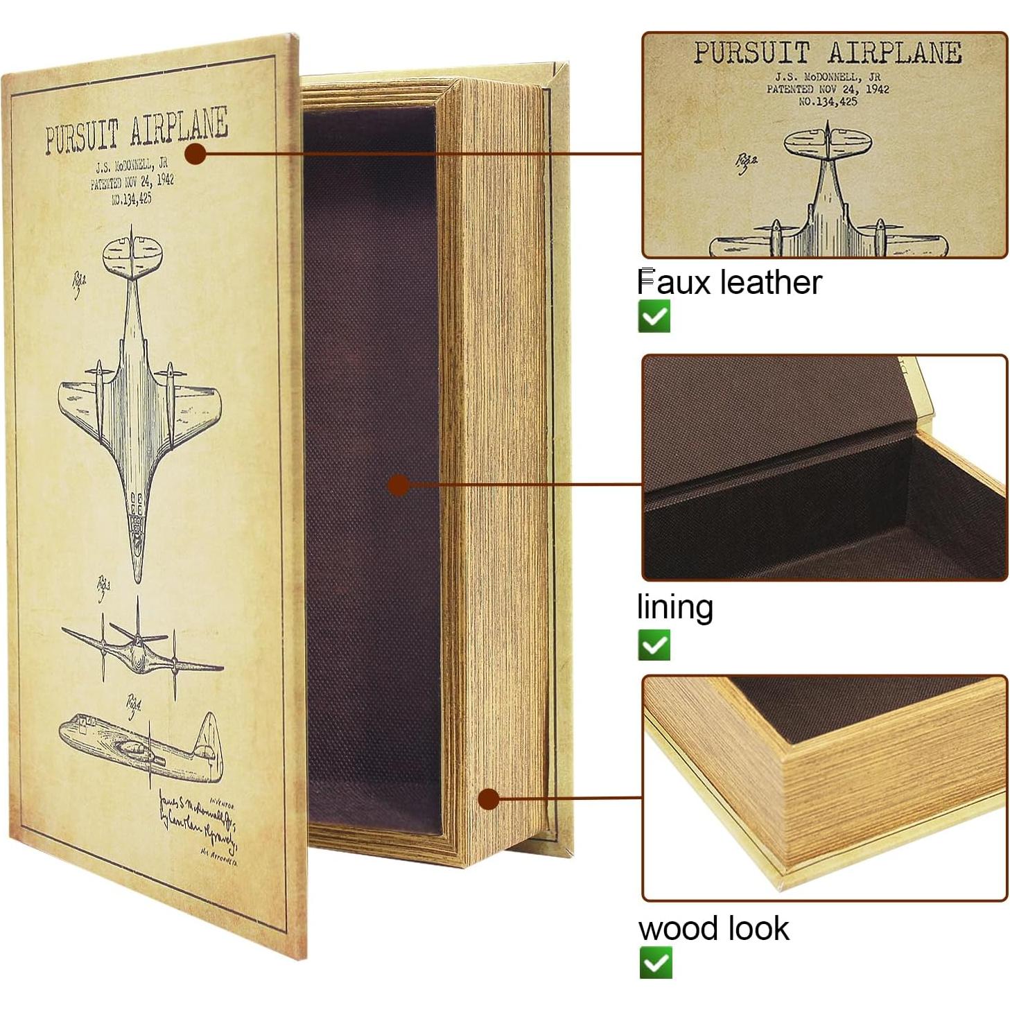 Caja de Libro Decorativa PACOLO Aeroplano 26.9x19.5 cm