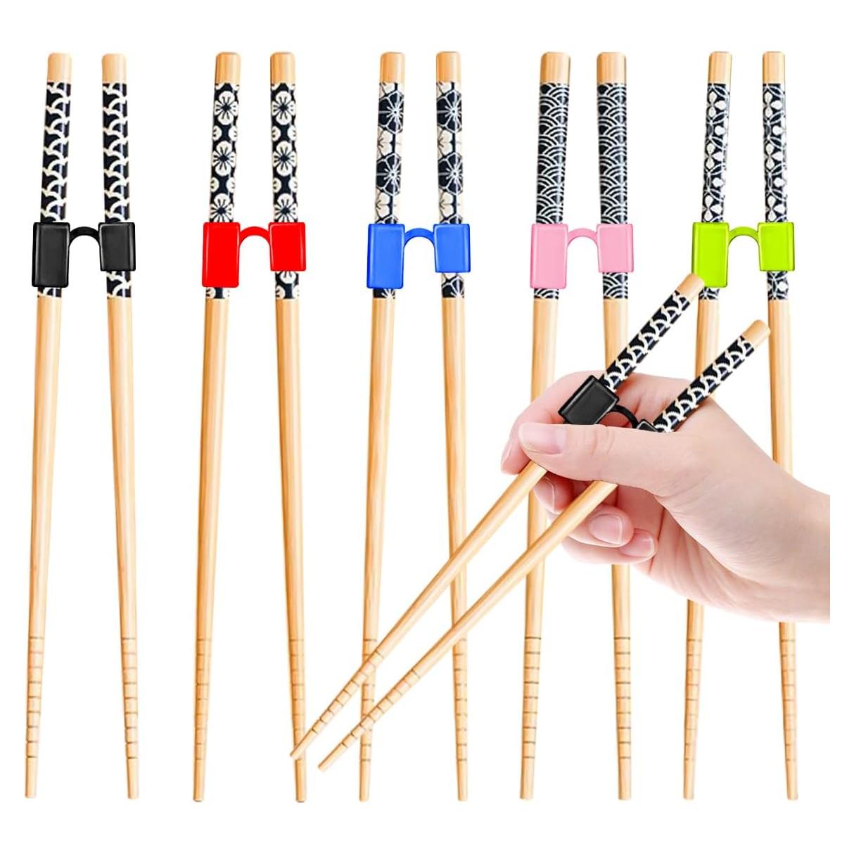 5 Pares de Palillos de Entrenamiento EAEDMY para Niños y Adultos