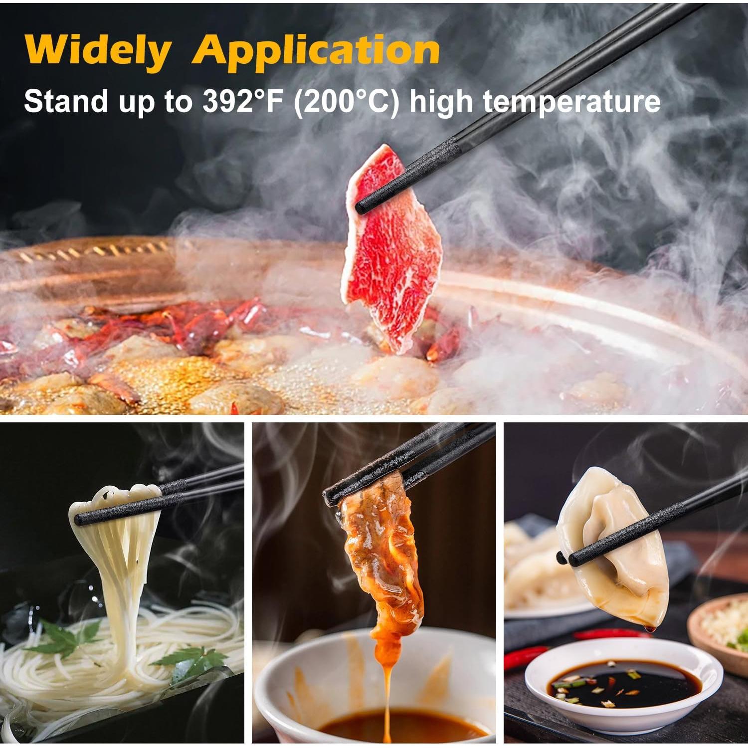 Set de 8 Palillos Reutilizables Antideslizantes 24 cm - Genérico