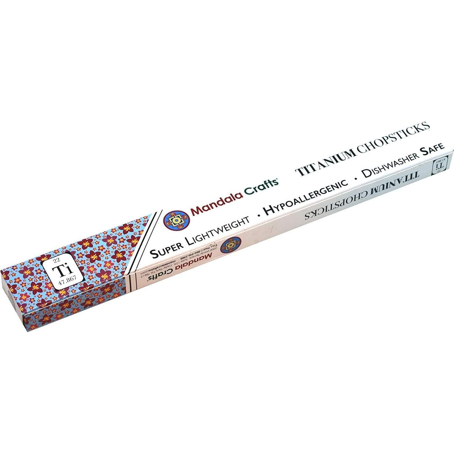 Palillos de Titanio Mandala Crafts - 1 Par con Estuche