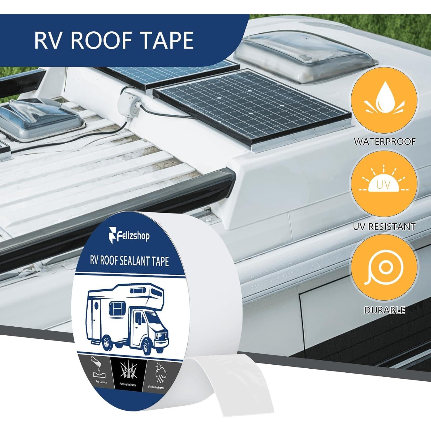 Cinta Selladora para Techo de RV Blanca 5 cm x 15 m - 2 Rollos