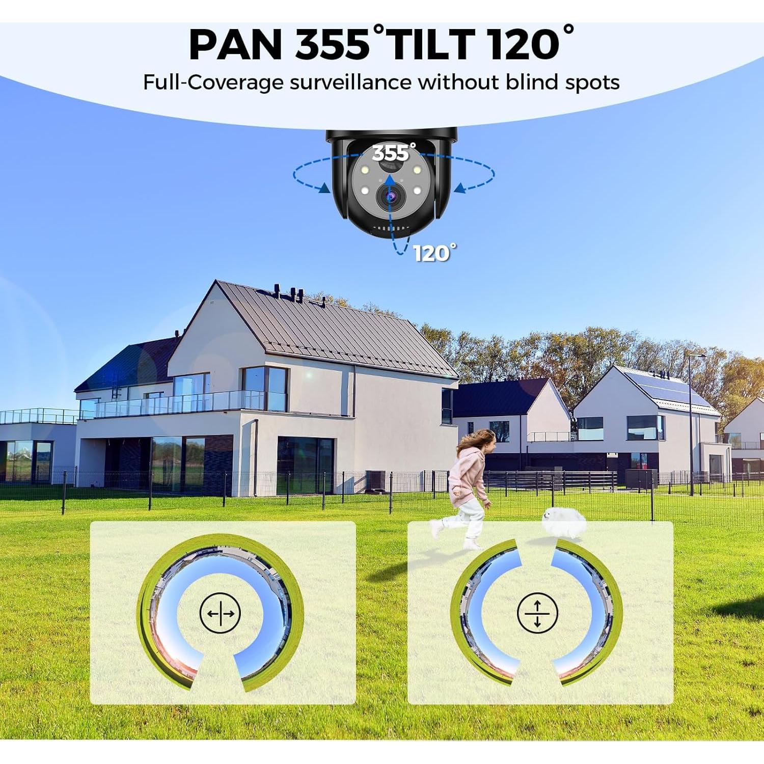 Cámara de Seguridad Solar Inalámbrica Litymol 2K con Visión Nocturna