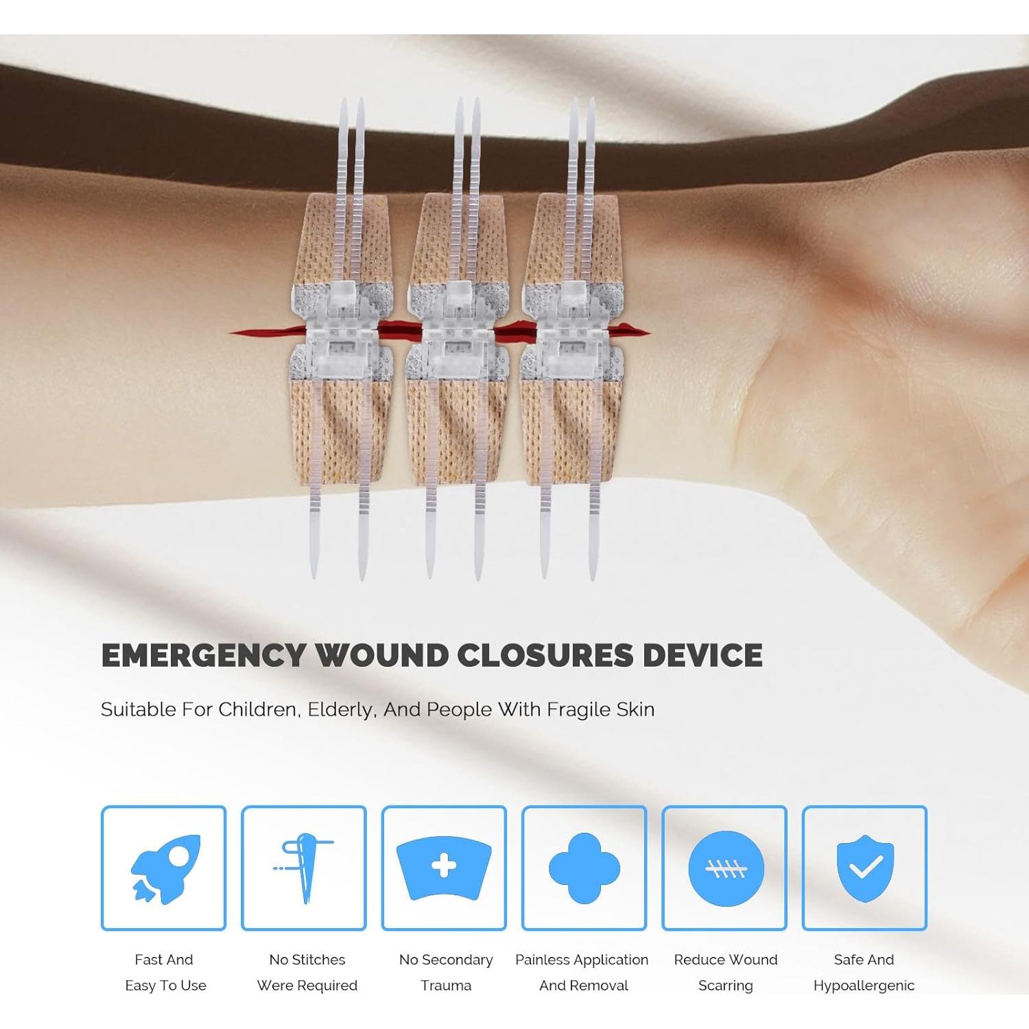 Kit de Cierre de Heridas de Emergencia Greetmed 5 Pcs