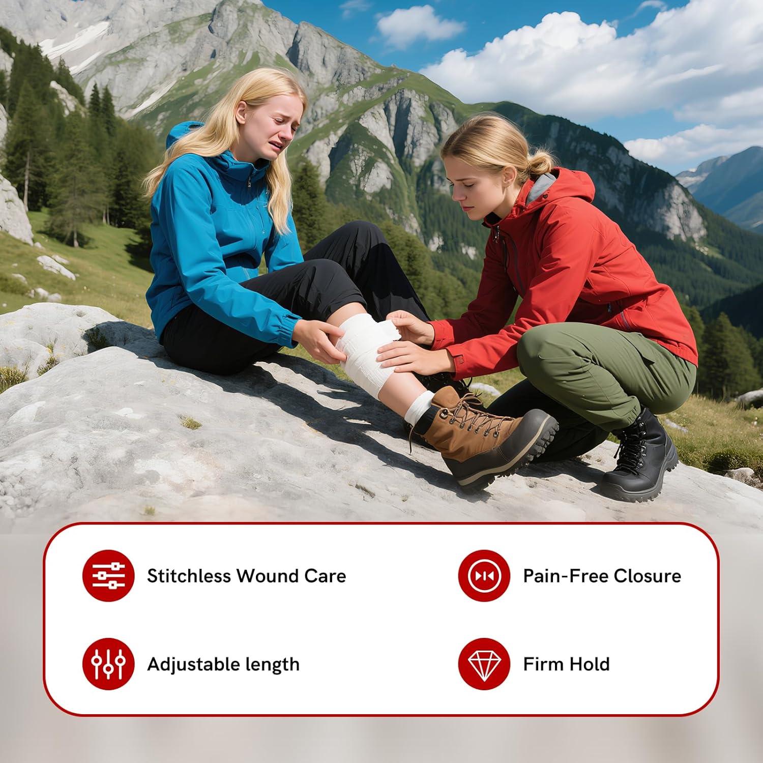 Kit de Cierre de Heridas AISIMEE - 6 Tiras Impermeables Sin Suturas