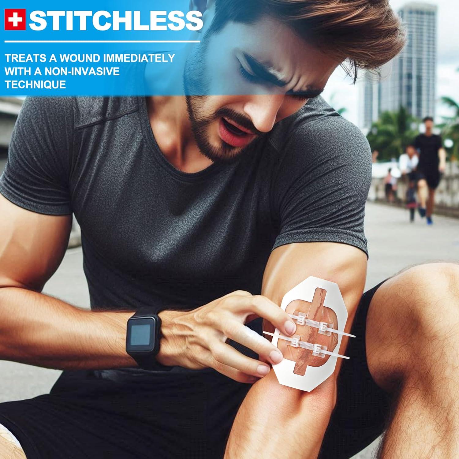 Kit de Cierre de Heridas baMark - 12 Piezas para Primeros Auxilios