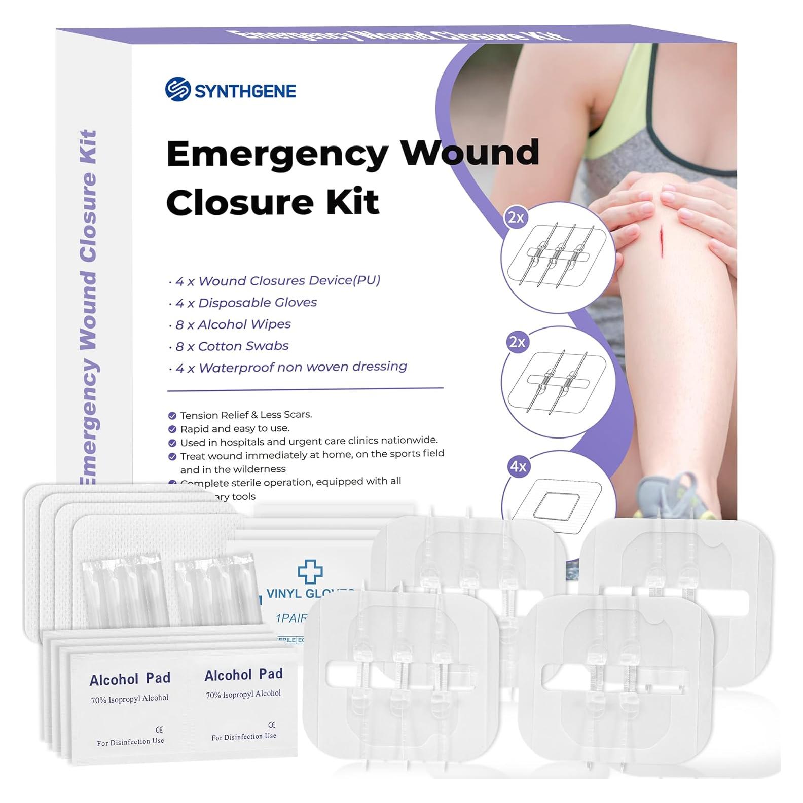 Kit de Cierre de Heridas Mariposa SYNTHGENE 4 Pcs 6.0-7.1cm