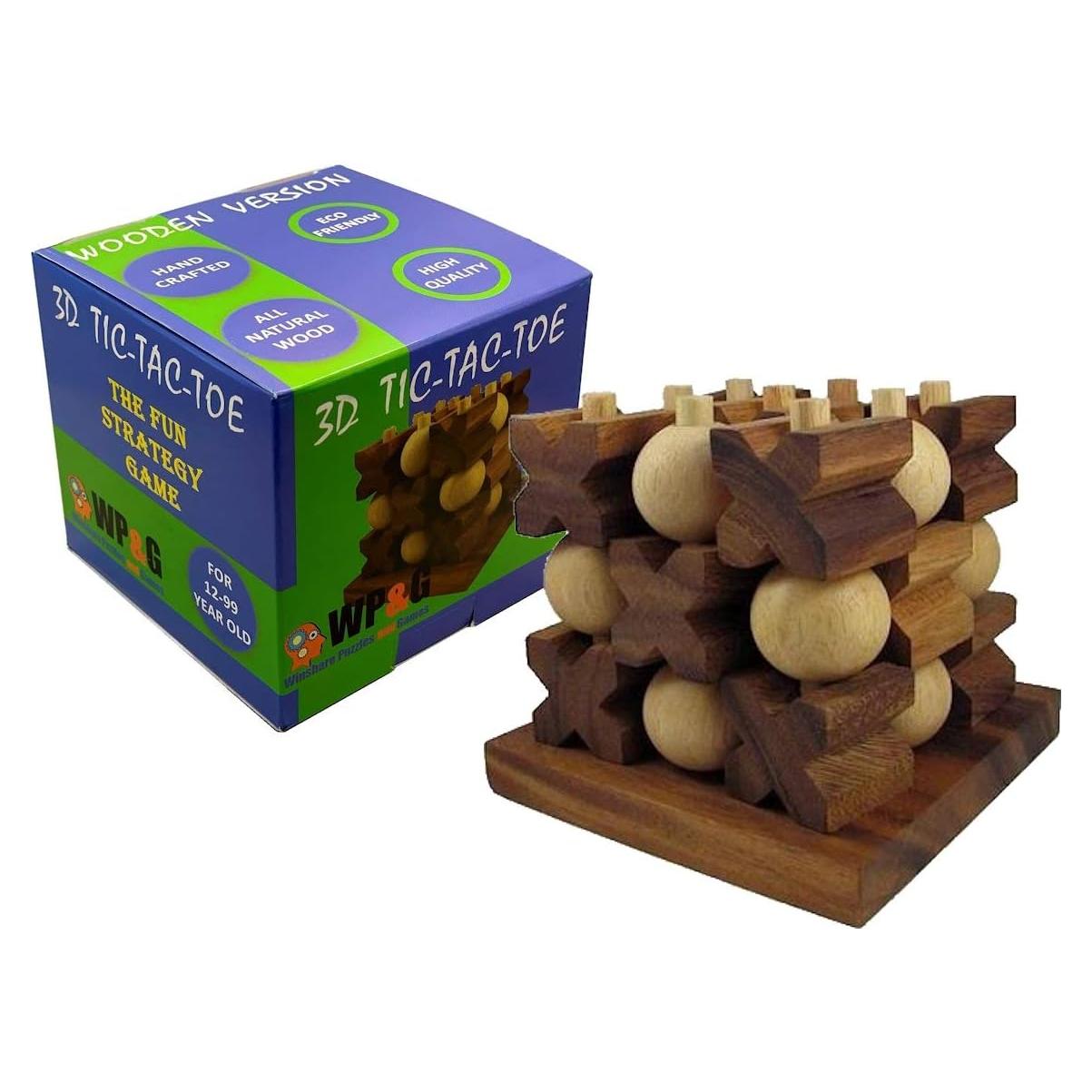 Juego de Estrategia de Madera Tic Tac Toe 3D Winshare