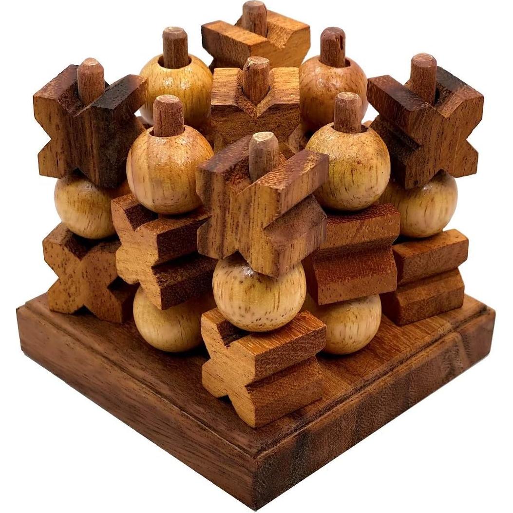 Juego de Estrategia de Madera Tic Tac Toe 3D Winshare