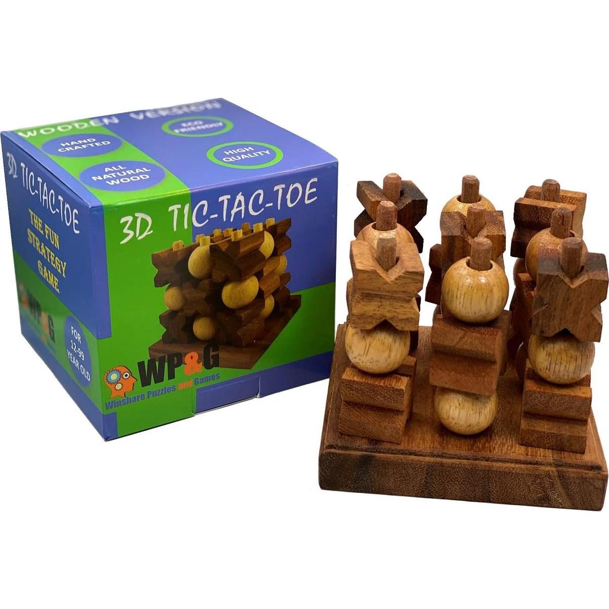 Juego de Estrategia de Madera Tic Tac Toe 3D Winshare