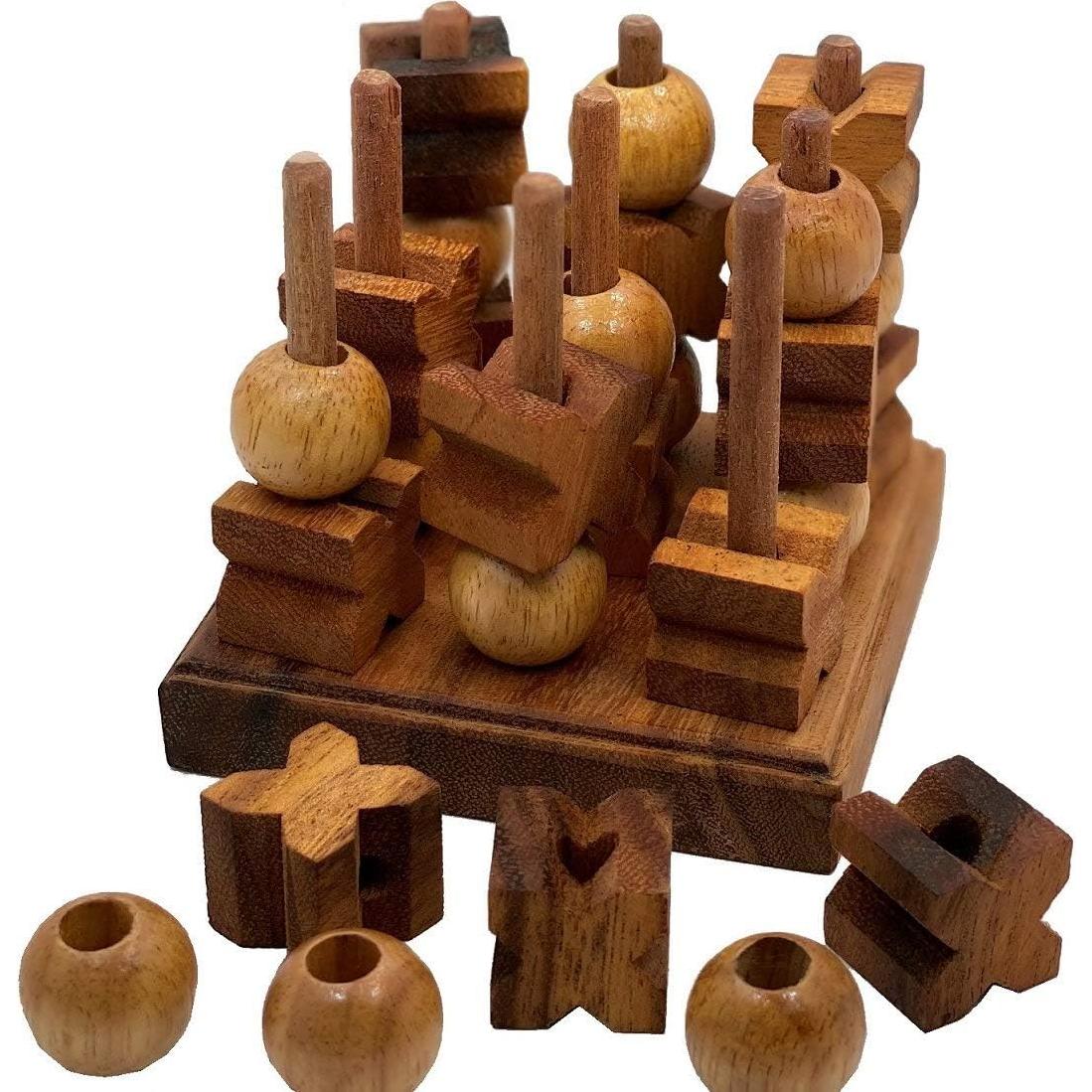 Juego de Estrategia de Madera Tic Tac Toe 3D Winshare
