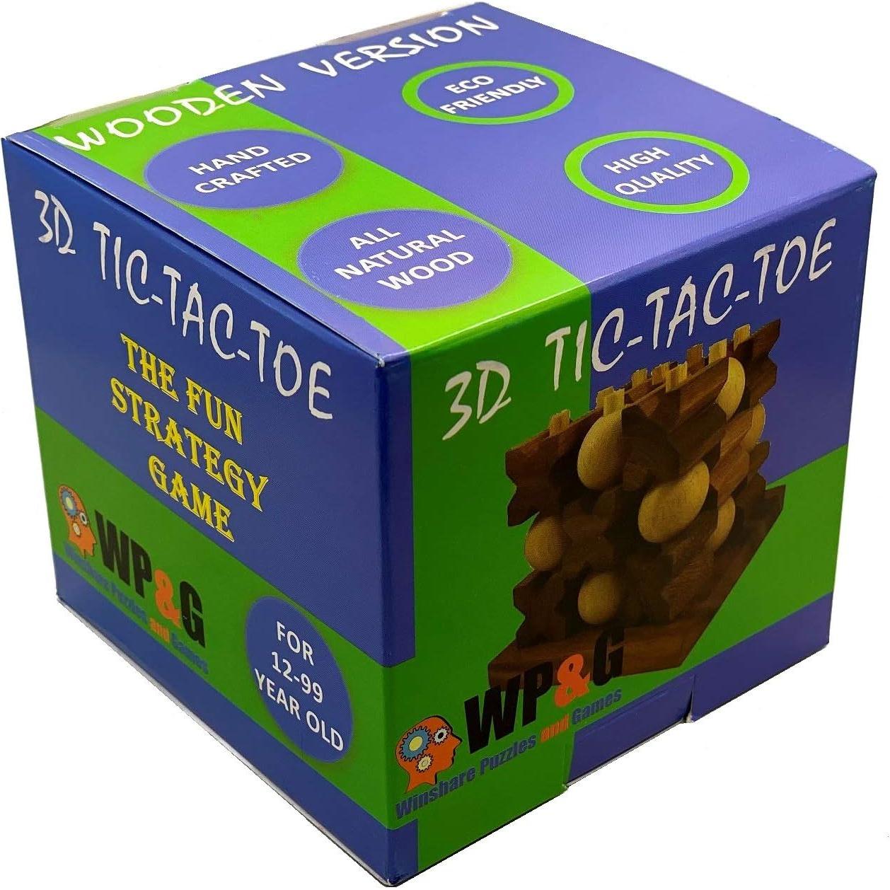 Juego de Estrategia de Madera Tic Tac Toe 3D Winshare