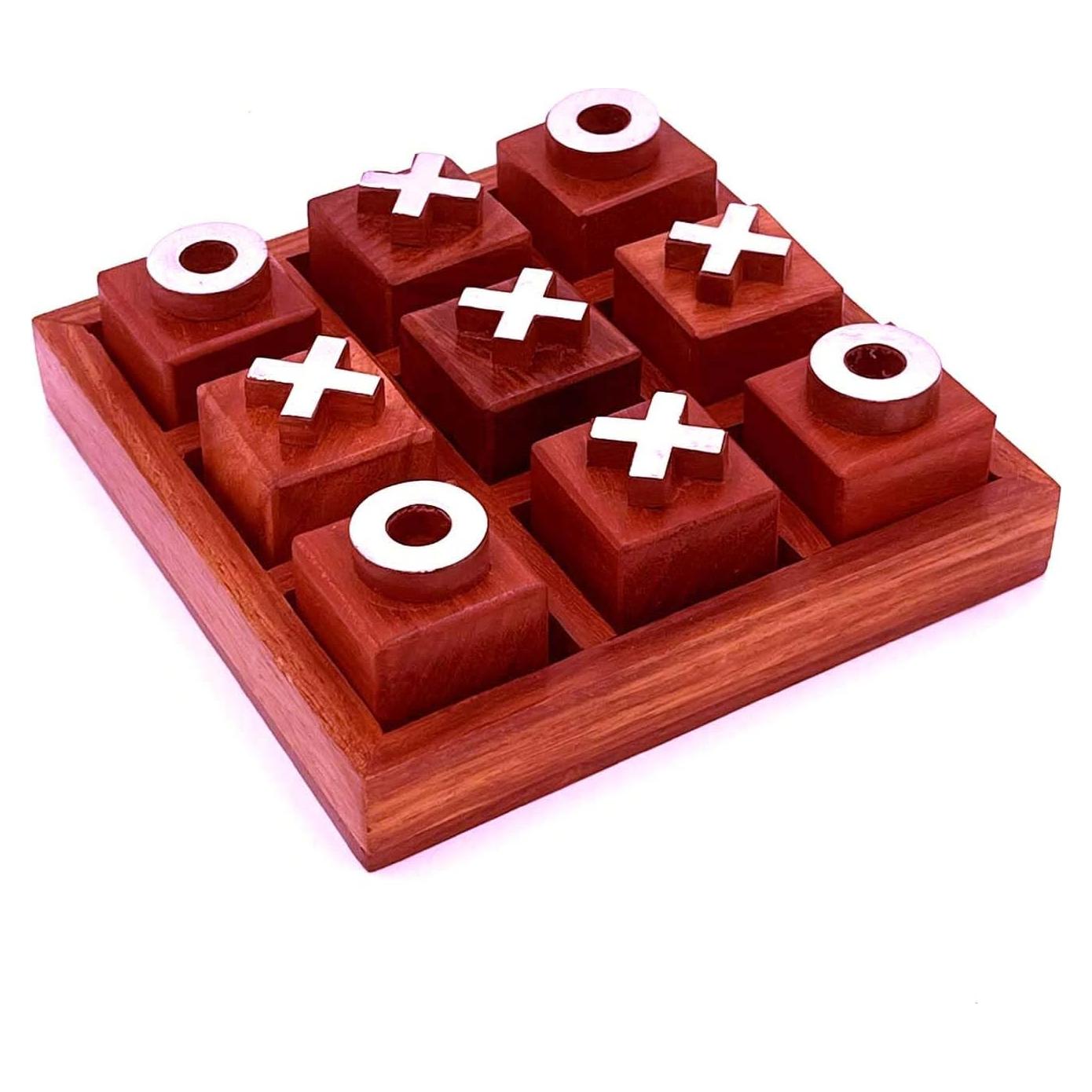 Juego de Tres en Raya de Madera Zyntix - Decoración Elegante