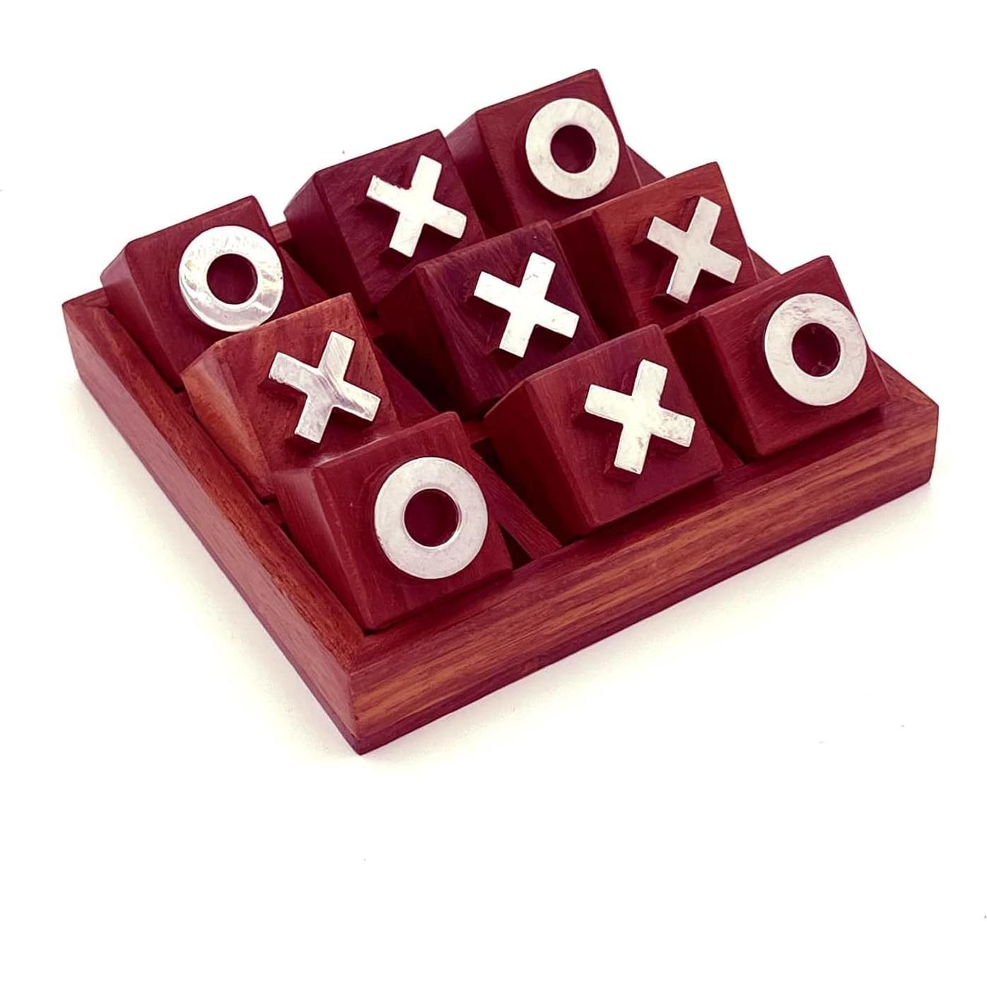 Juego de Tres en Raya de Madera Zyntix - Decoración Elegante