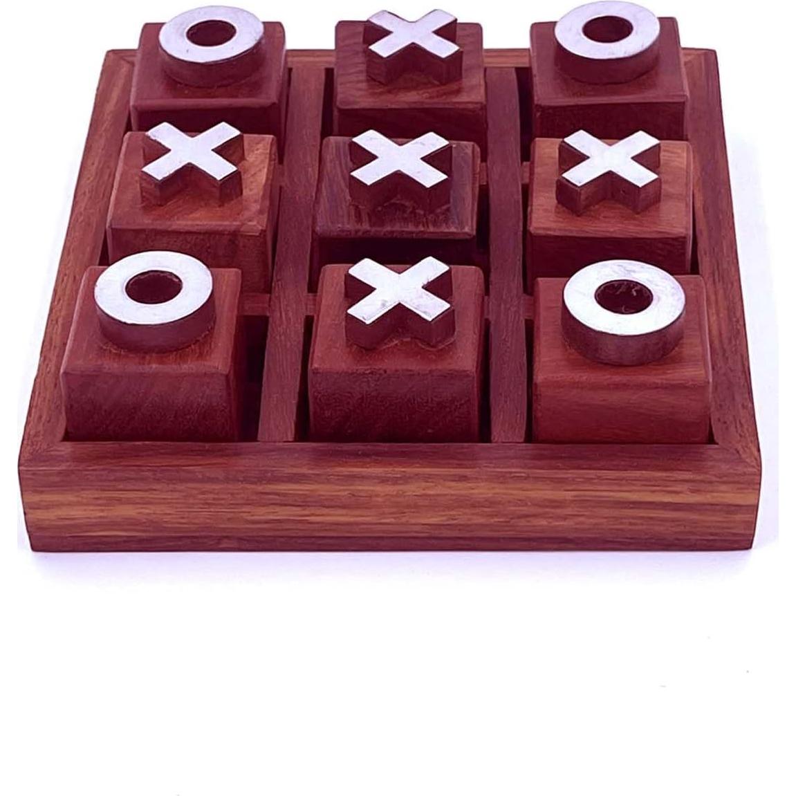 Juego de Tres en Raya de Madera Zyntix - Decoración Elegante