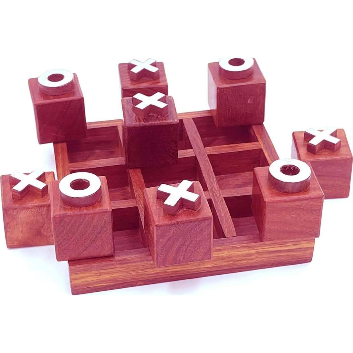 Juego de Tres en Raya de Madera Zyntix - Decoración Elegante