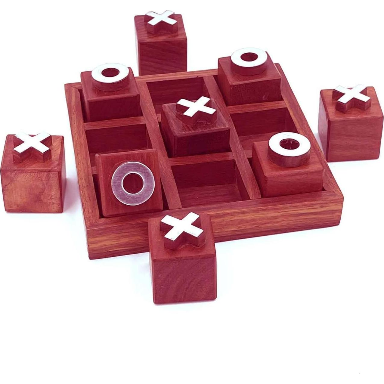 Juego de Tres en Raya de Madera Zyntix - Decoración Elegante