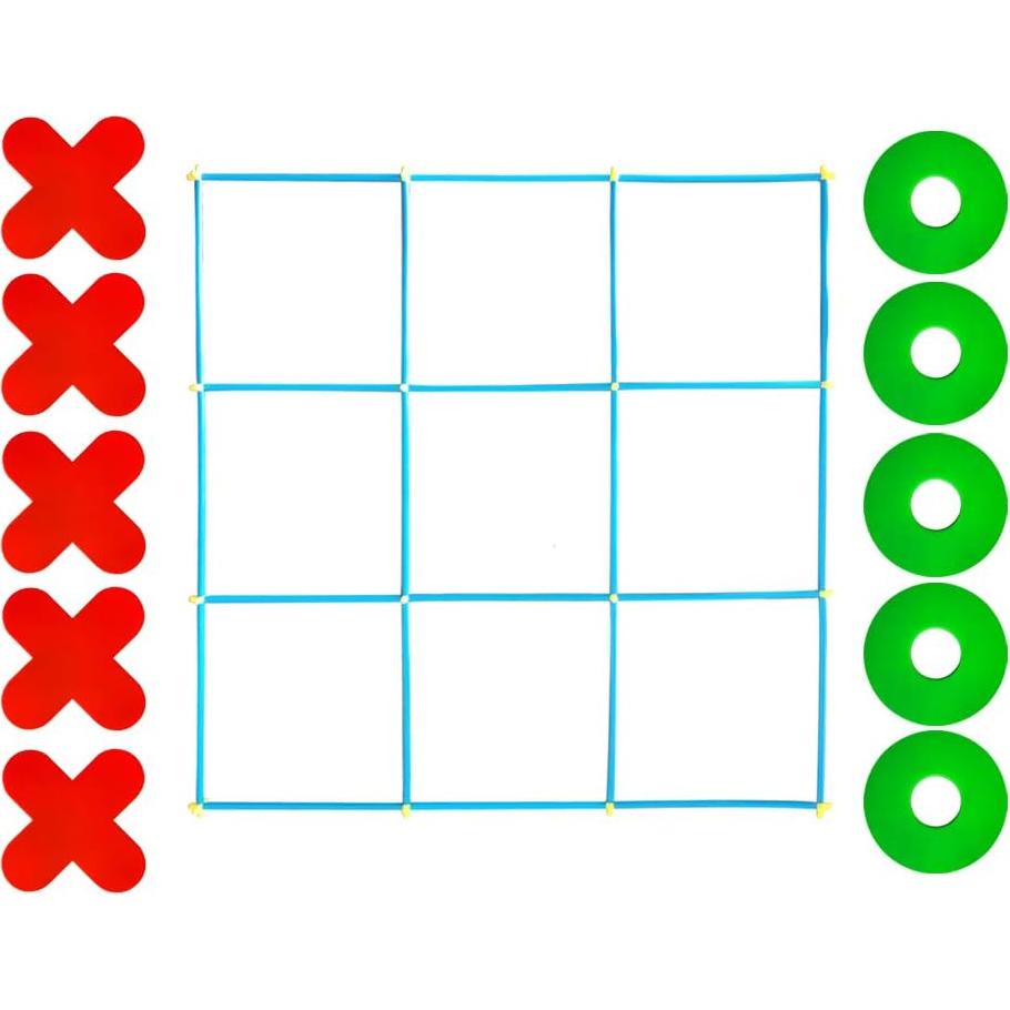 Juego de Tic Tac Toe Jumbo RAINBOW TOYFROG para Niños y Adultos