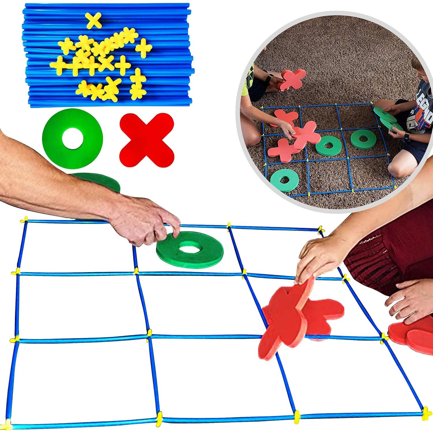 Juego de Tic Tac Toe Jumbo RAINBOW TOYFROG para Niños y Adultos