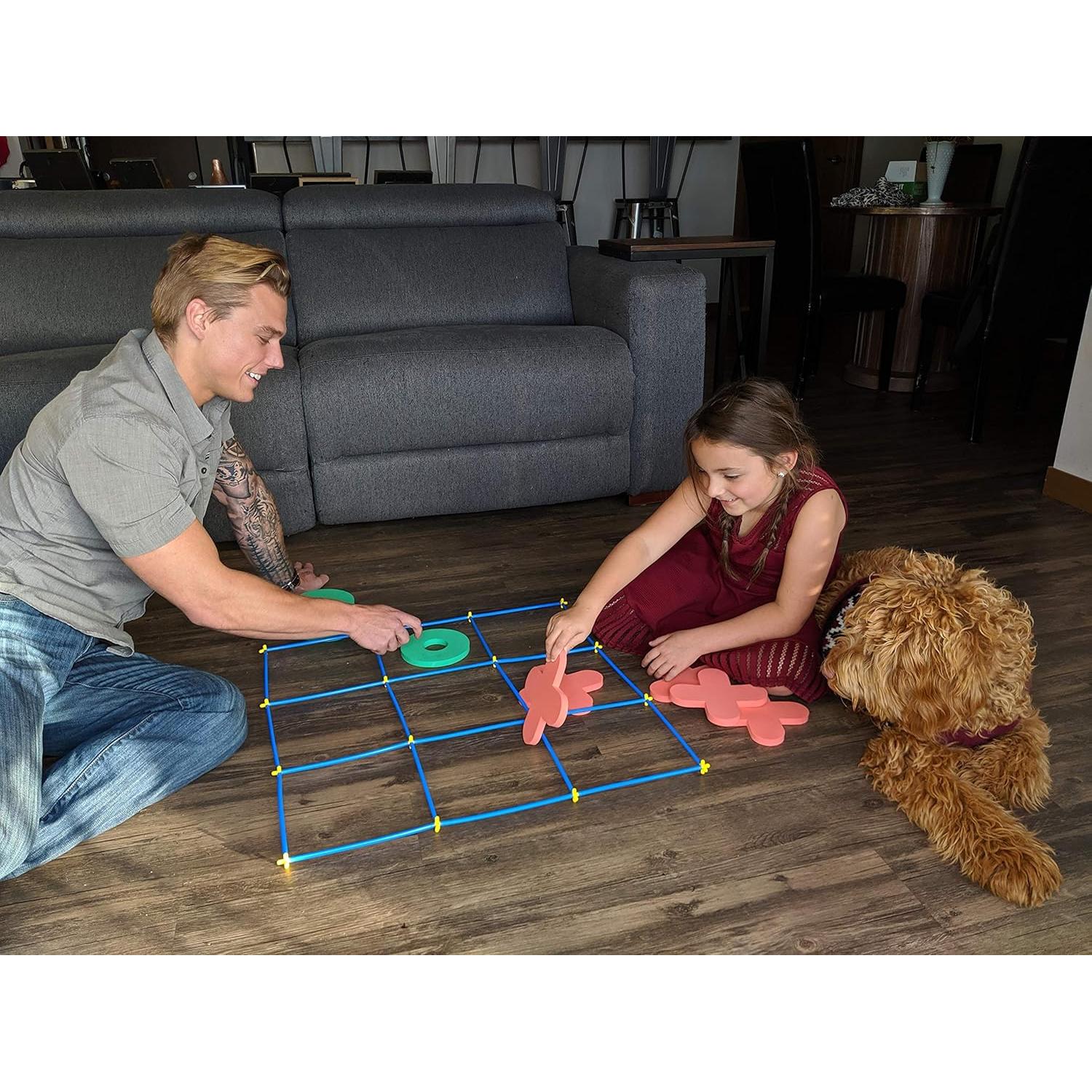 Juego de Tic Tac Toe Jumbo RAINBOW TOYFROG para Niños y Adultos