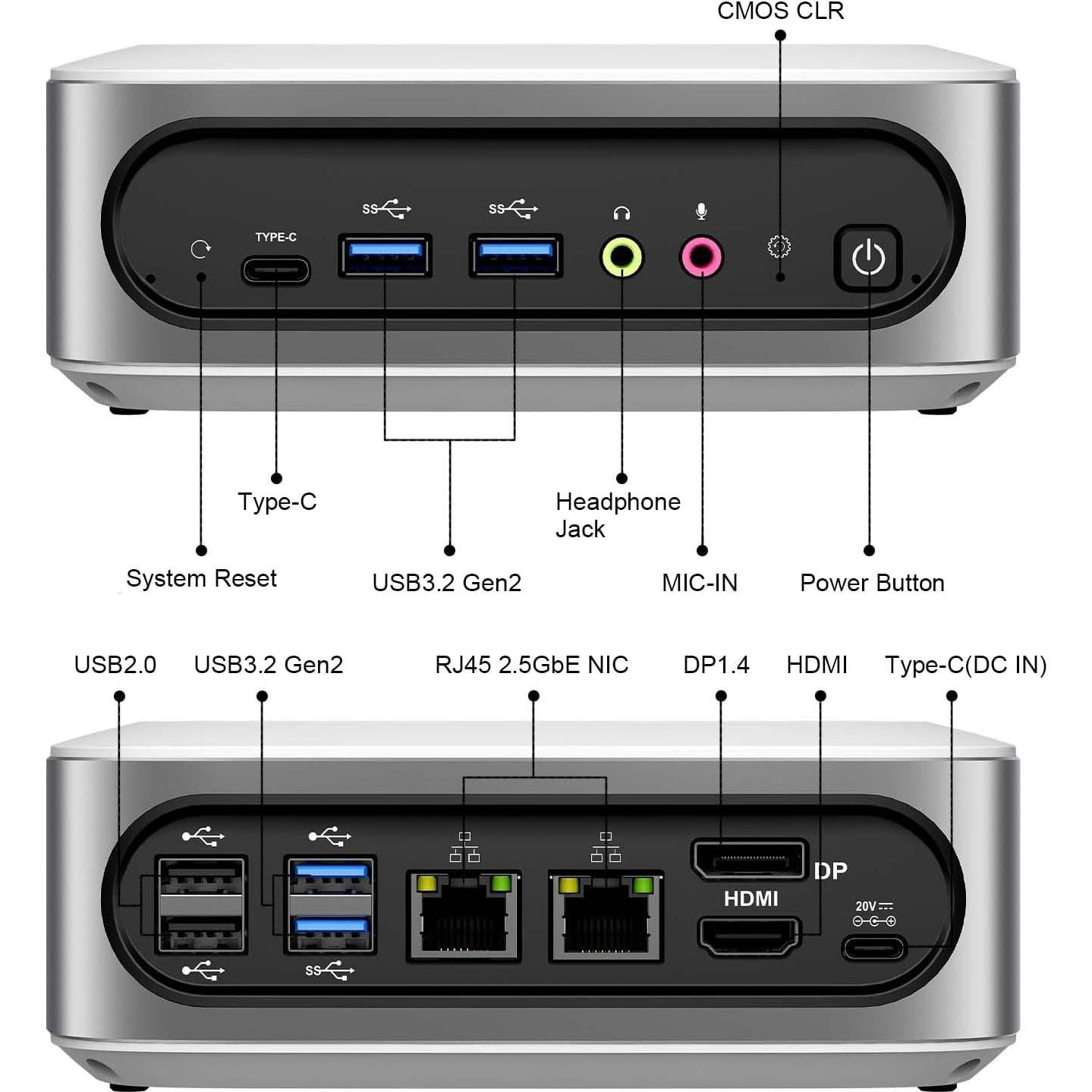 Mini PC AWOW MGI9 Intel Core i9-11900H 32GB 1TB SSD 4K