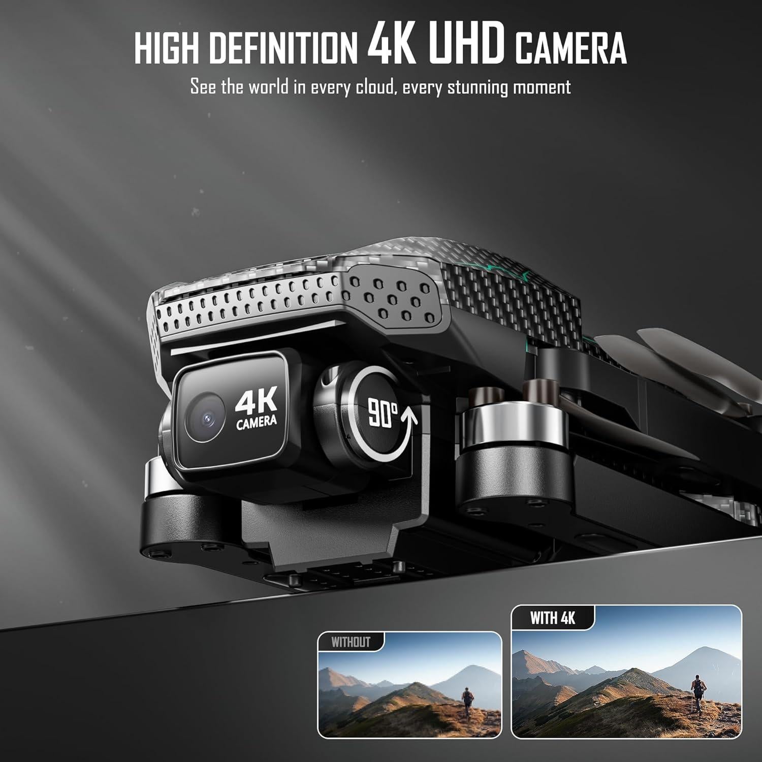 Drone GPS Punieayi ZY-80 PRO con cámara 4K y 90 min vuelo