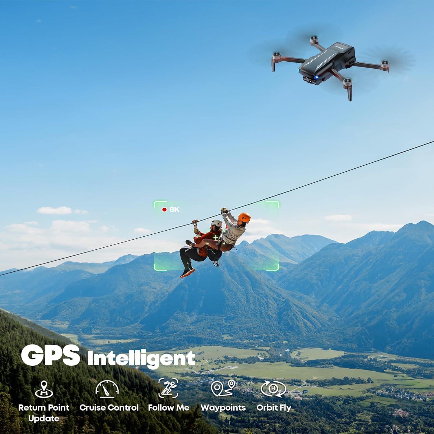 Bwine F7MINI 4K Video 8K Photo Drones with Camera for Adults, 3-Axis Gimbal EIS, 96Mins, 249g FAA-exempt, Over 6KM Transmission, AI GPS Smart Return, Follow, Waypoint, Orbit Fly, Better for Beginner