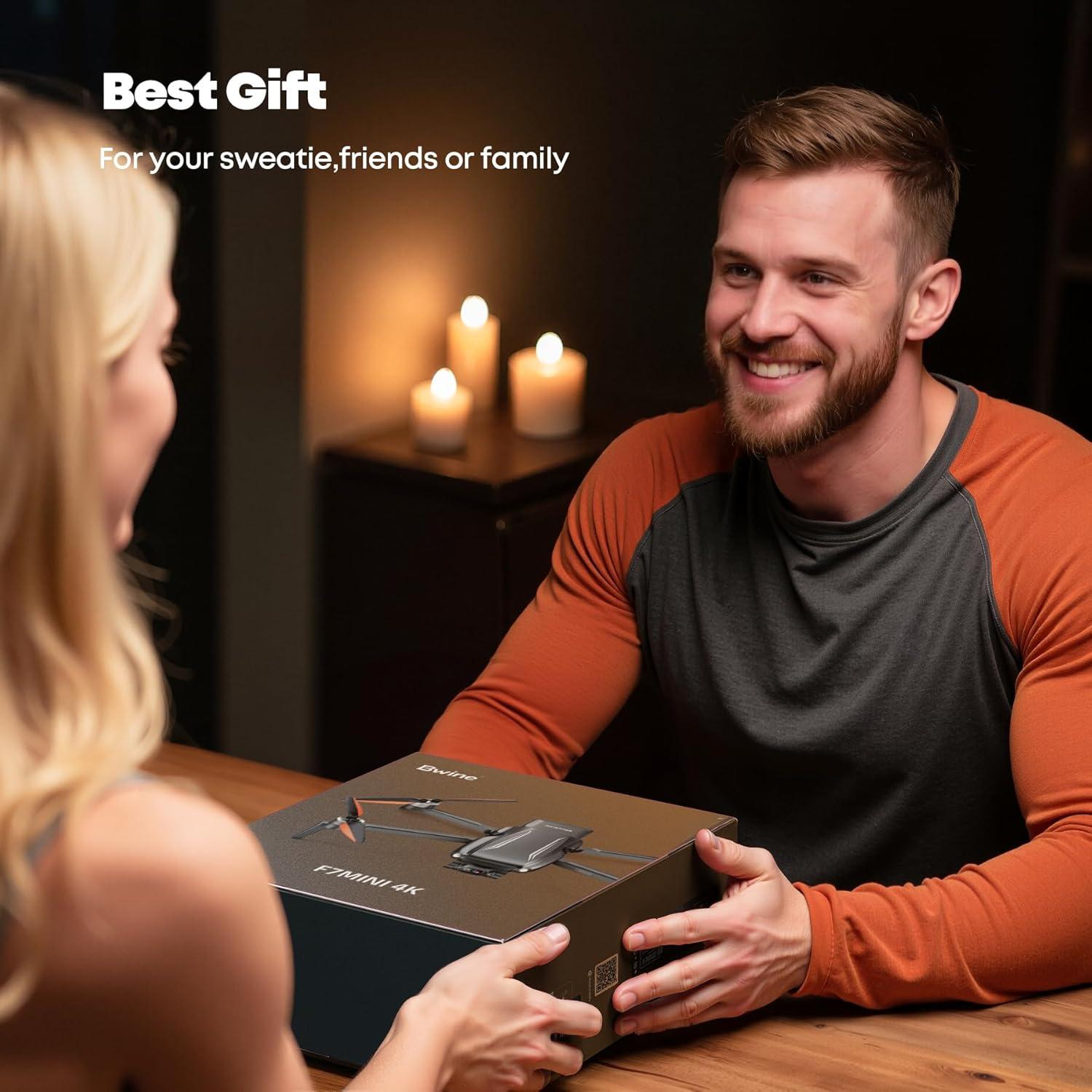 Bwine F7MINI 4K Video 8K Photo Drones with Camera for Adults, 3-Axis Gimbal EIS, 96Mins, 249g FAA-exempt, Over 6KM Transmission, AI GPS Smart Return, Follow, Waypoint, Orbit Fly, Better for Beginner