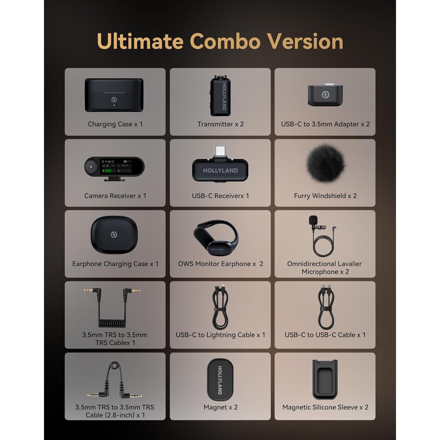 Micrófono Inalámbrico Hollyland LARK MAX 2 Combo Definitivo