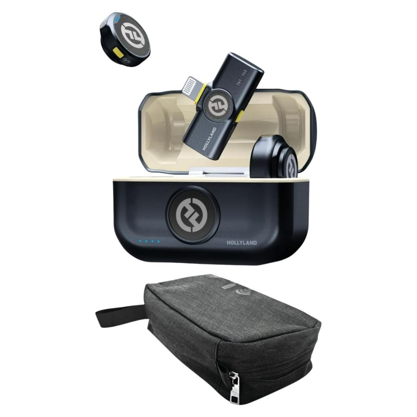 Micrófono Lavalier Inalámbrico Hollyland Lark M2 Duo + Estuche Maxell