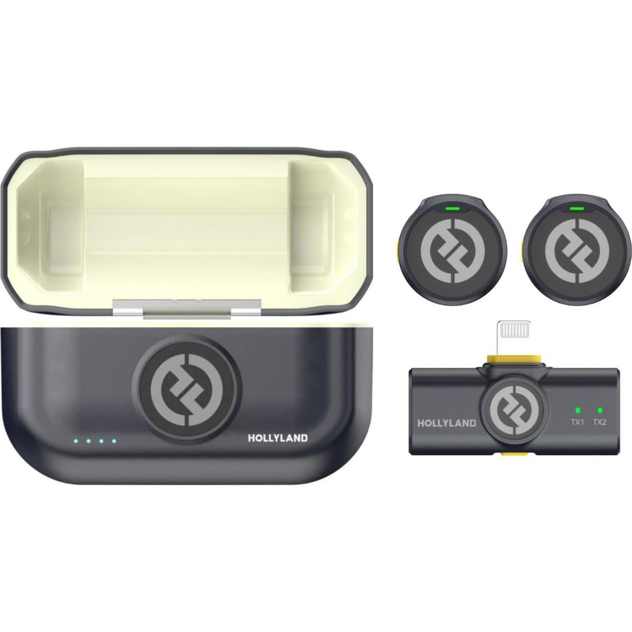 Micrófono Lavalier Inalámbrico Hollyland Lark M2 Duo + Estuche Maxell