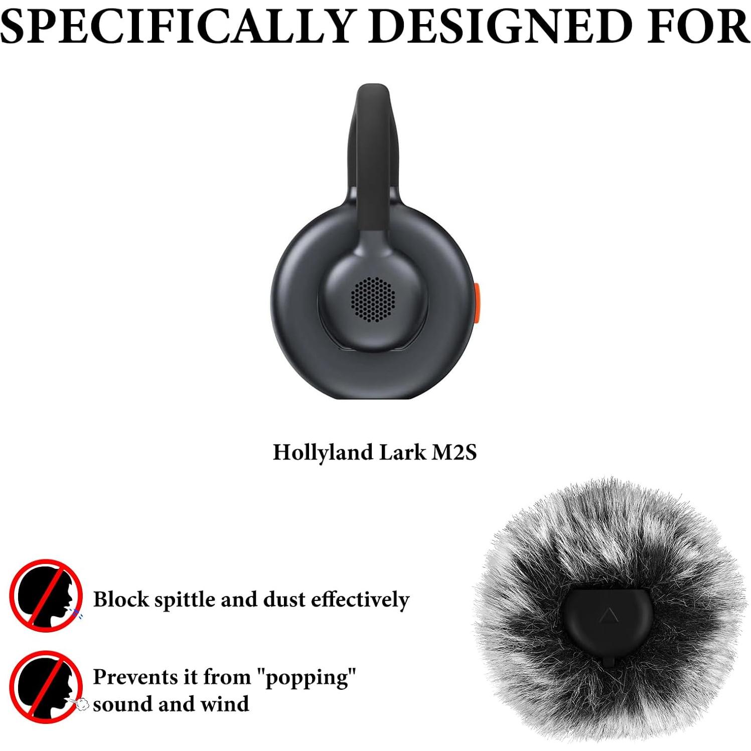 Paravientos Peludo Geekria para Micrófono Hollyland Lark M2S - 4 Piezas