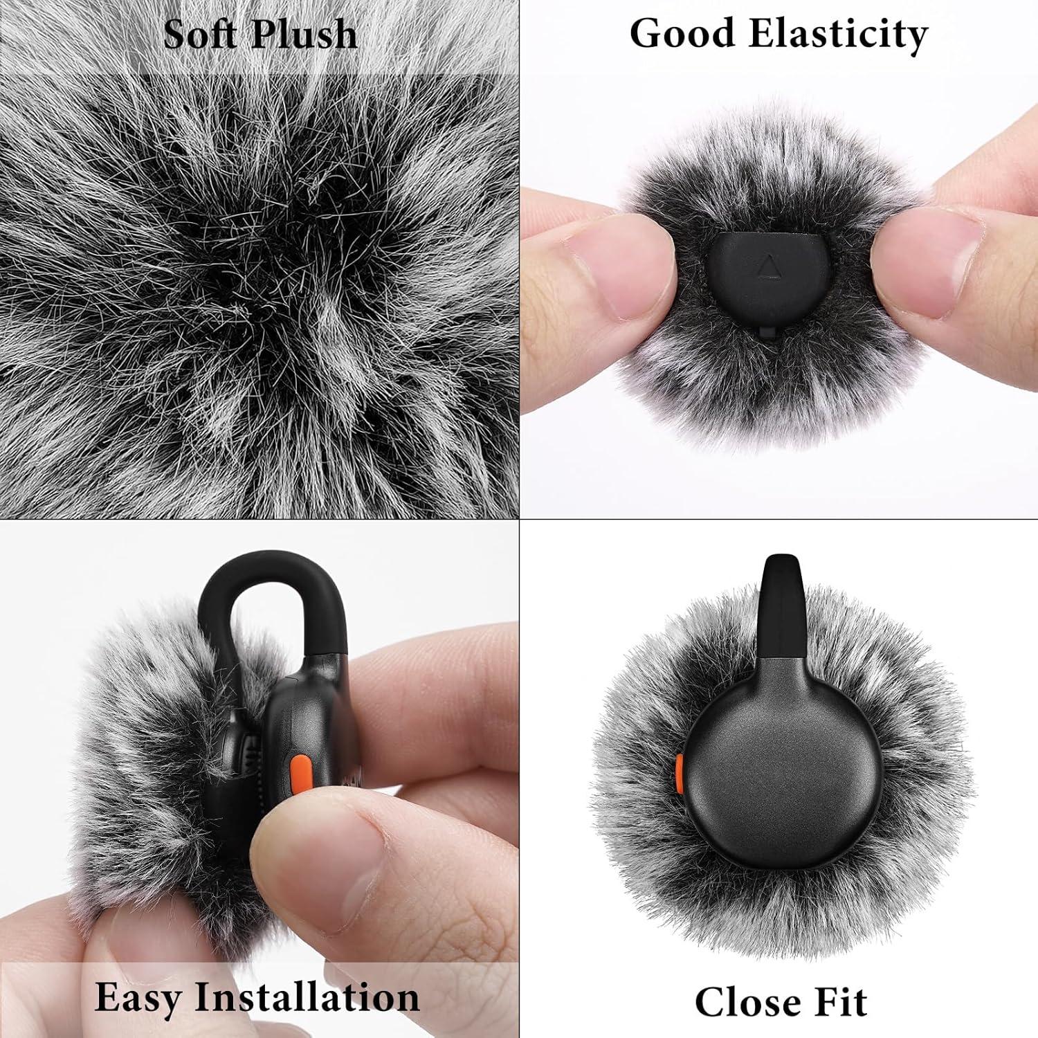 Paravientos Peludo Geekria para Micrófono Hollyland Lark M2S - 4 Piezas