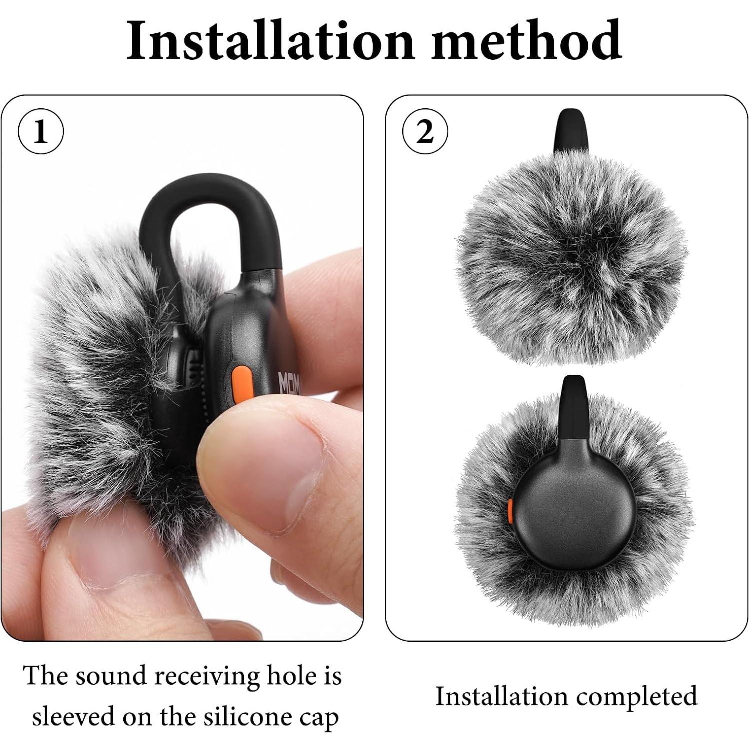 Paravientos Peludo Geekria para Micrófono Hollyland Lark M2S - 4 Piezas