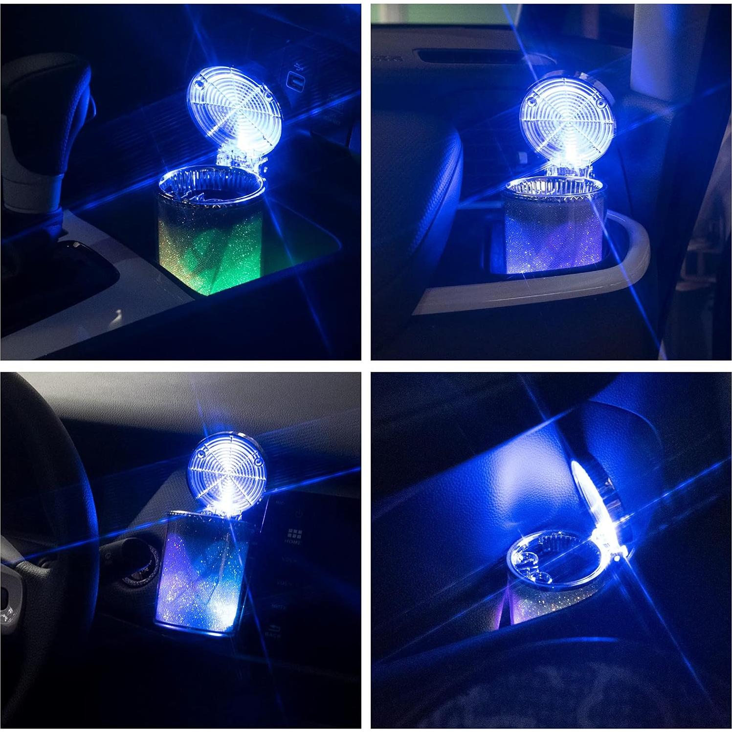 Cenicero de Coche EING Portátil con Luz LED Colorida