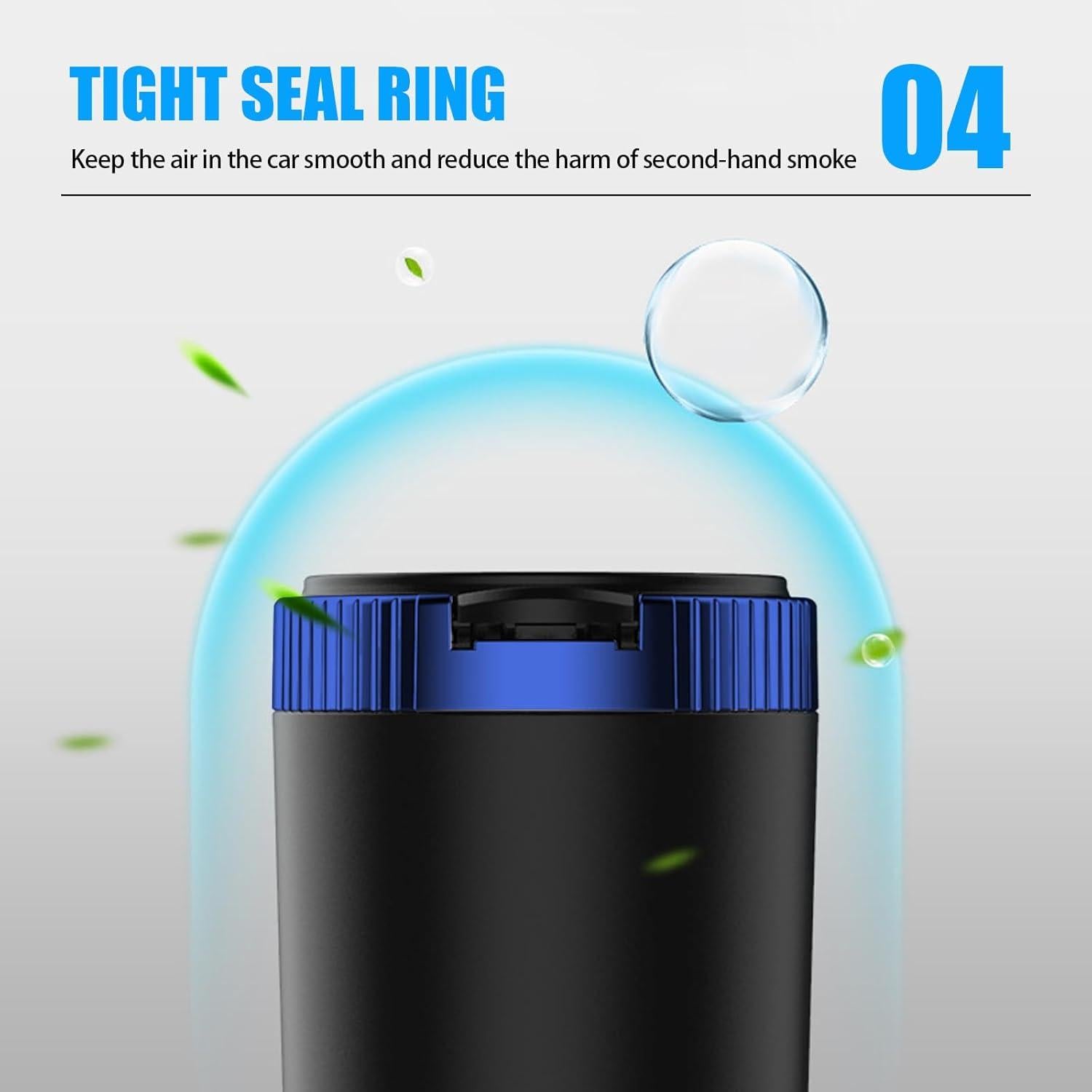 Cenicero de Coche Tesnaao 10 cm Acero Inoxidable Ignífugo