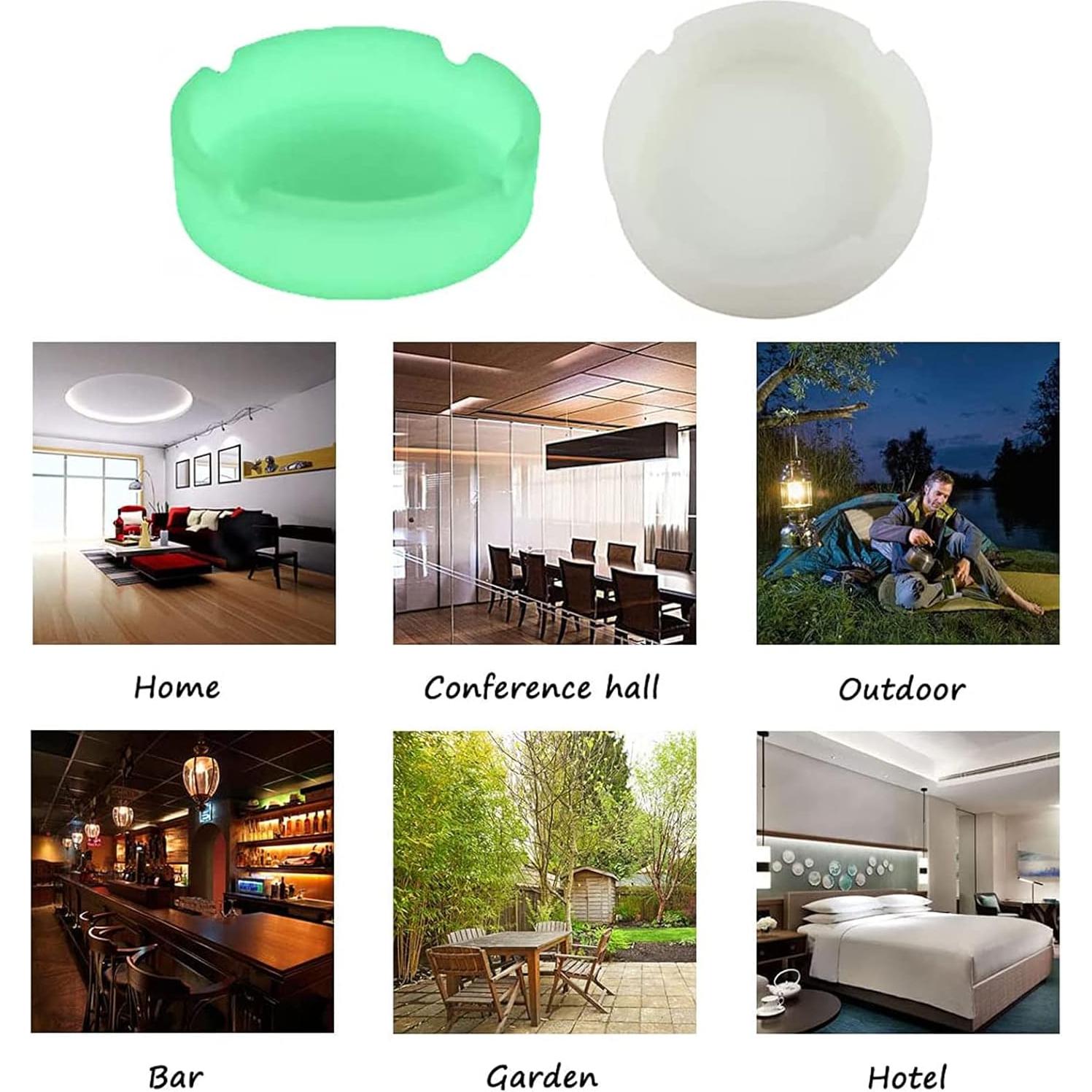 Cenicero Luminiscente de Silicona HOWDIA - Paquete de 3