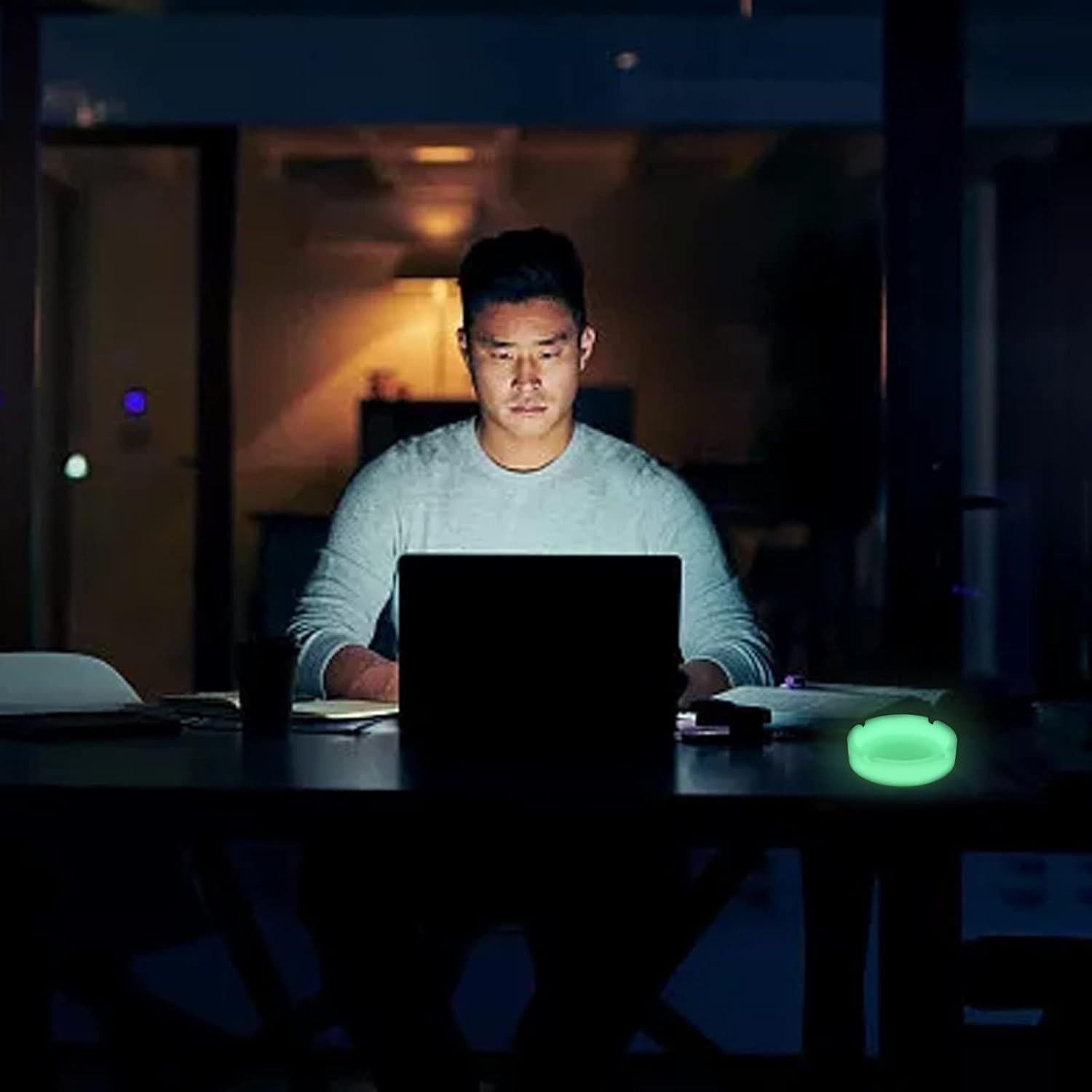 Cenicero Luminiscente de Silicona HOWDIA - Paquete de 3